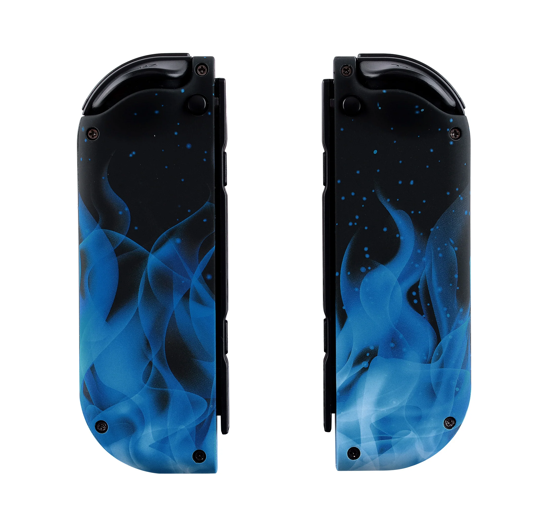 eXtremeRate Replacement Full Set Shell Case with Buttons for Joycon of NS Switch - Blue Flame - Image 8