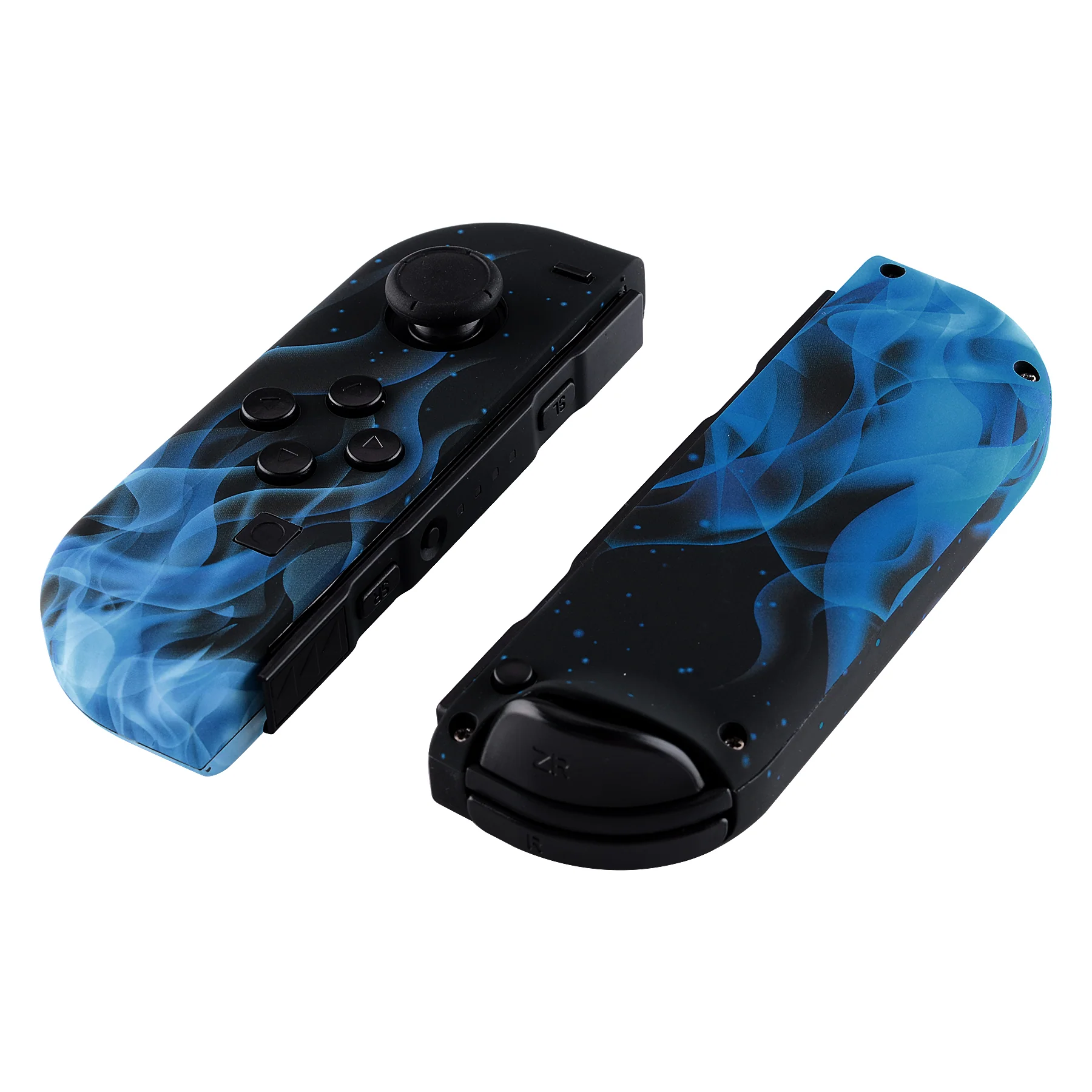 eXtremeRate Replacement Full Set Shell Case with Buttons for Joycon of NS Switch - Blue Flame - Image 9