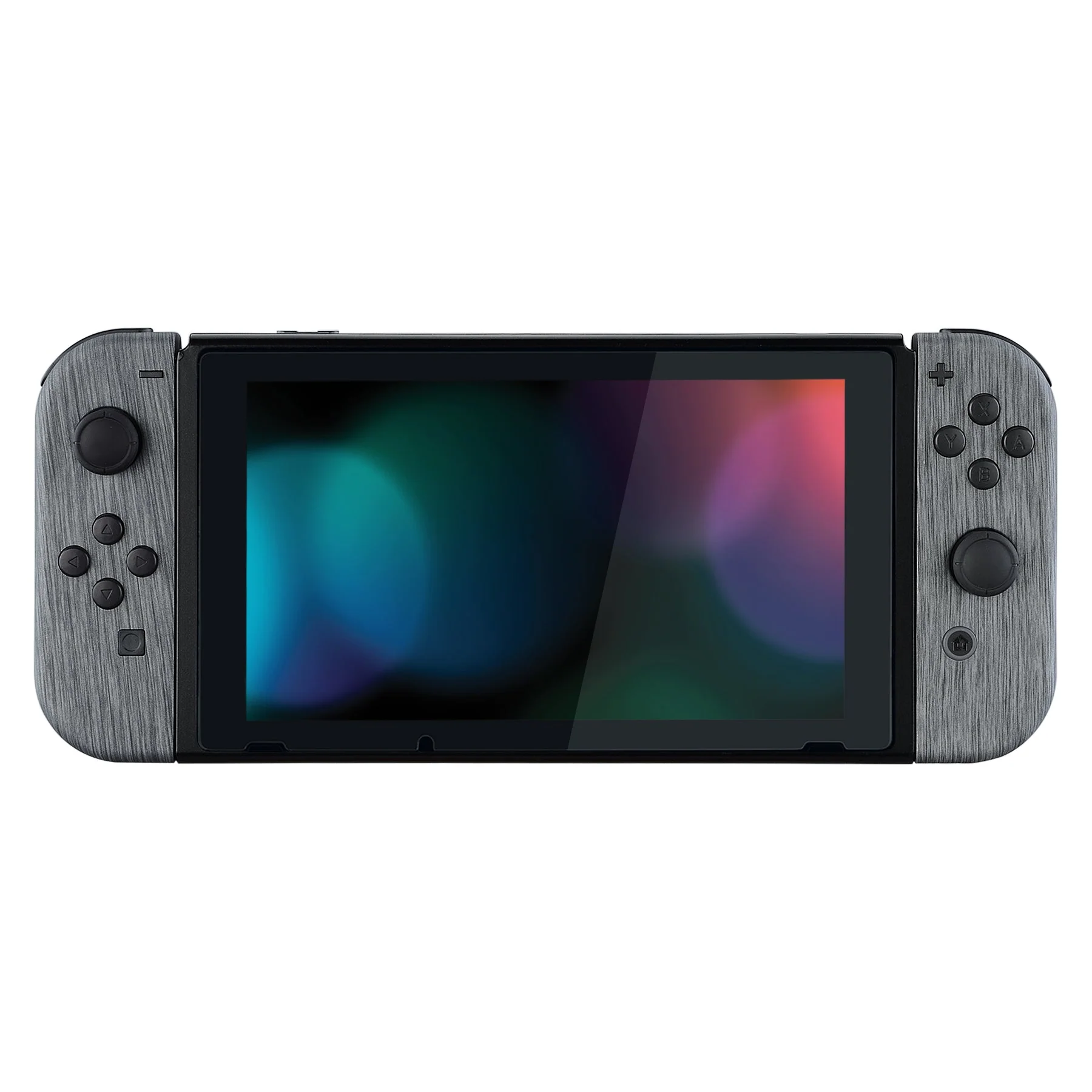 eXtremeRate Replacement Full Set Shell Case with Buttons for Joycon of NS Switch - Brushed Silver Patterned - Image 4