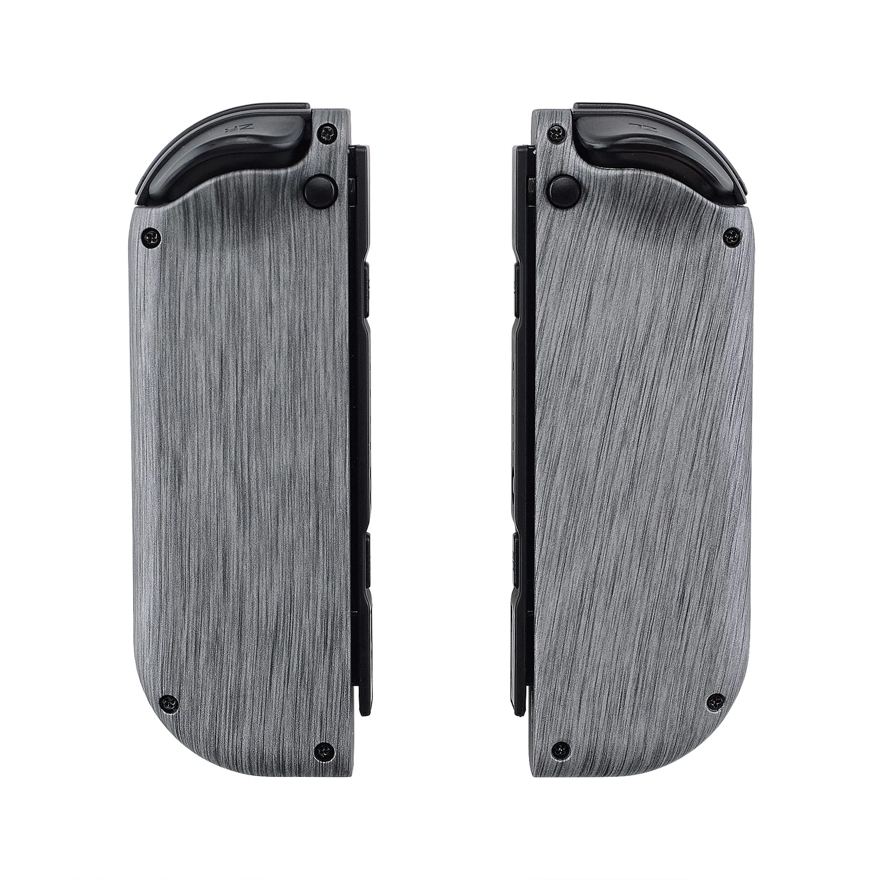 eXtremeRate Replacement Full Set Shell Case with Buttons for Joycon of NS Switch - Brushed Silver Patterned - Image 8