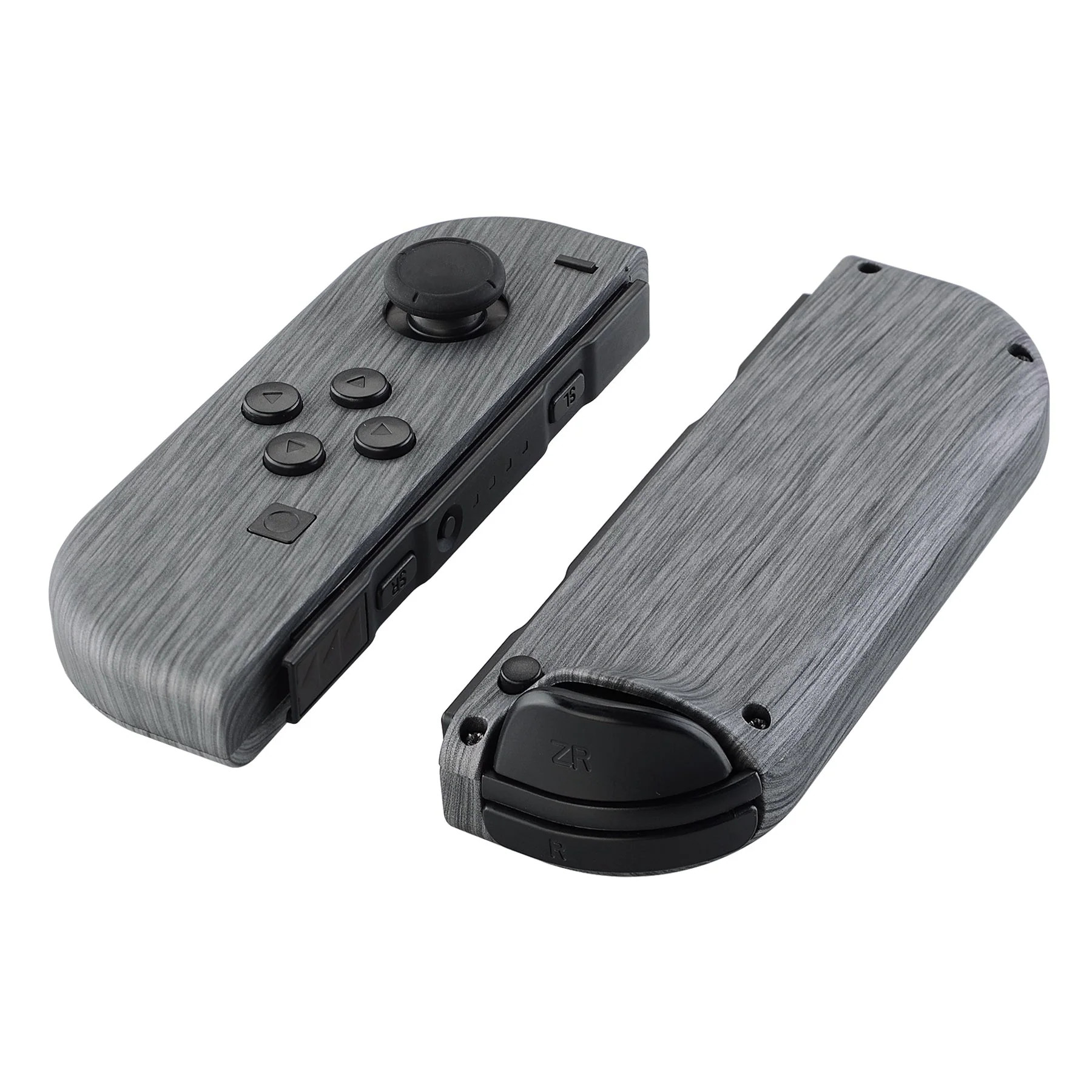 eXtremeRate Replacement Full Set Shell Case with Buttons for Joycon of NS Switch - Brushed Silver Patterned - Image 9