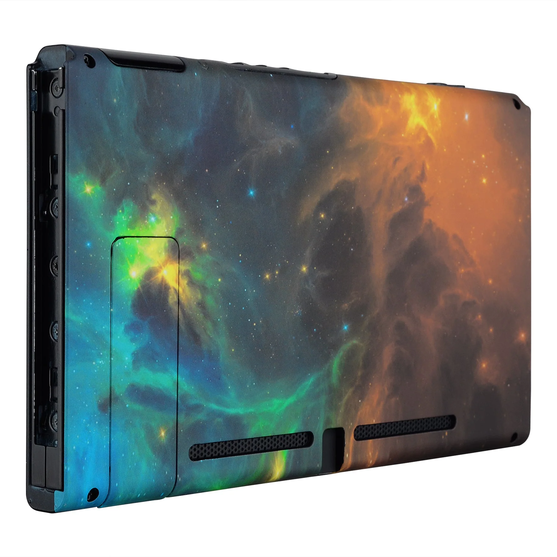eXtremeRate Replacement Back Plate with Kickstand for Nintendo Switch Console - Gold Star Universe - Image 5