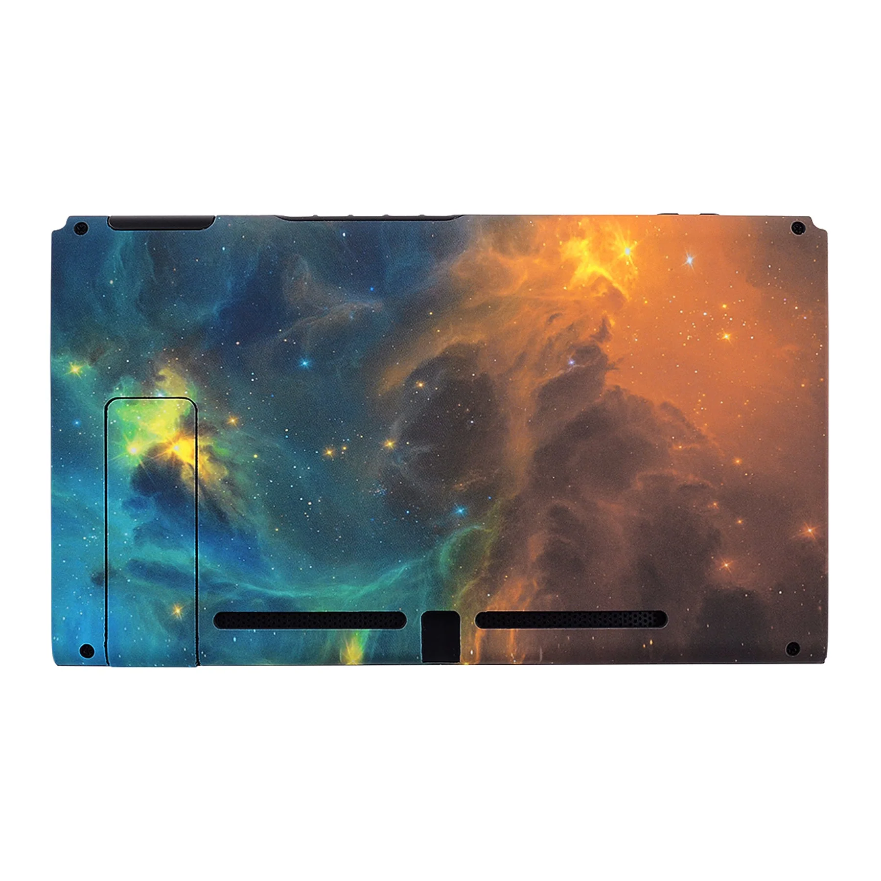 eXtremeRate Replacement Back Plate with Kickstand for Nintendo Switch Console - Gold Star Universe - Image 6
