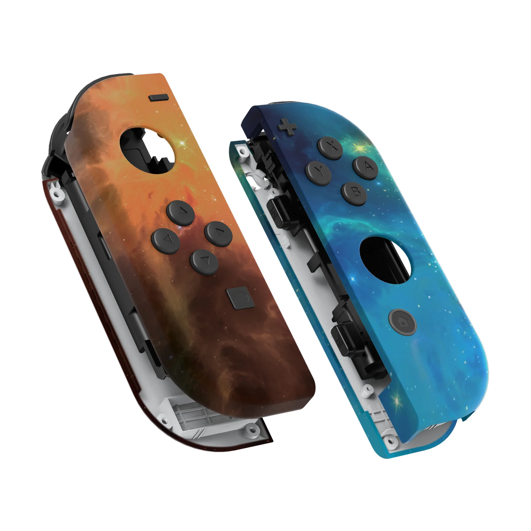 eXtremeRate Replacement Full Set Shell Case with Buttons for Joycon of NS Switch - Gold Star Universe - Image 11