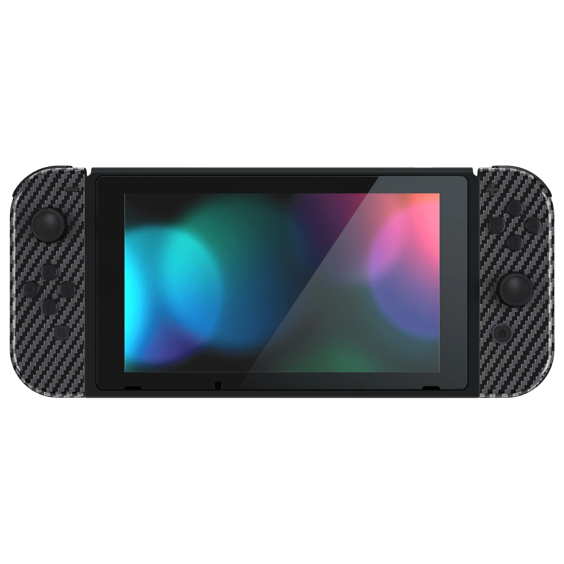 eXtremeRate Replacement Full Set Shells with Buttons for Nintendo Switch - Graphite Carbon Fiber - Image 4