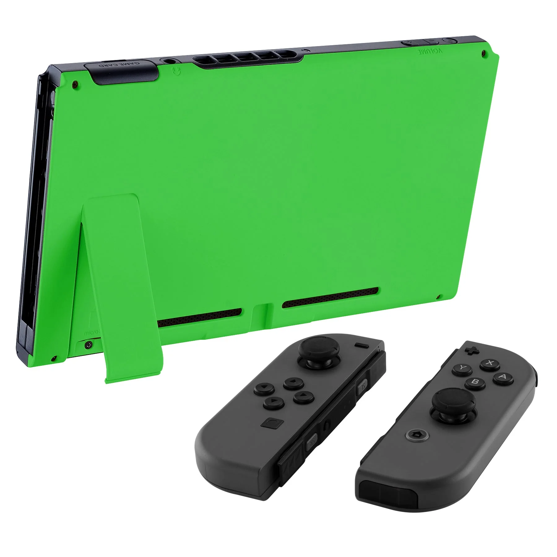 eXtremeRate Replacement Back Plate with Kickstand for Nintendo Switch Console - Green - Image 4