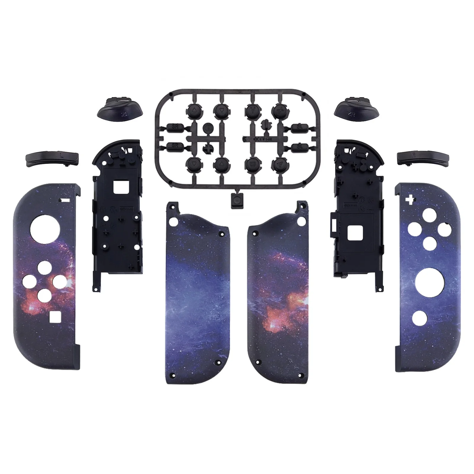 eXtremeRate Replacement Full Set Shell Case with Buttons for Joycon of NS Switch - Nubula Galaxy - Image 2