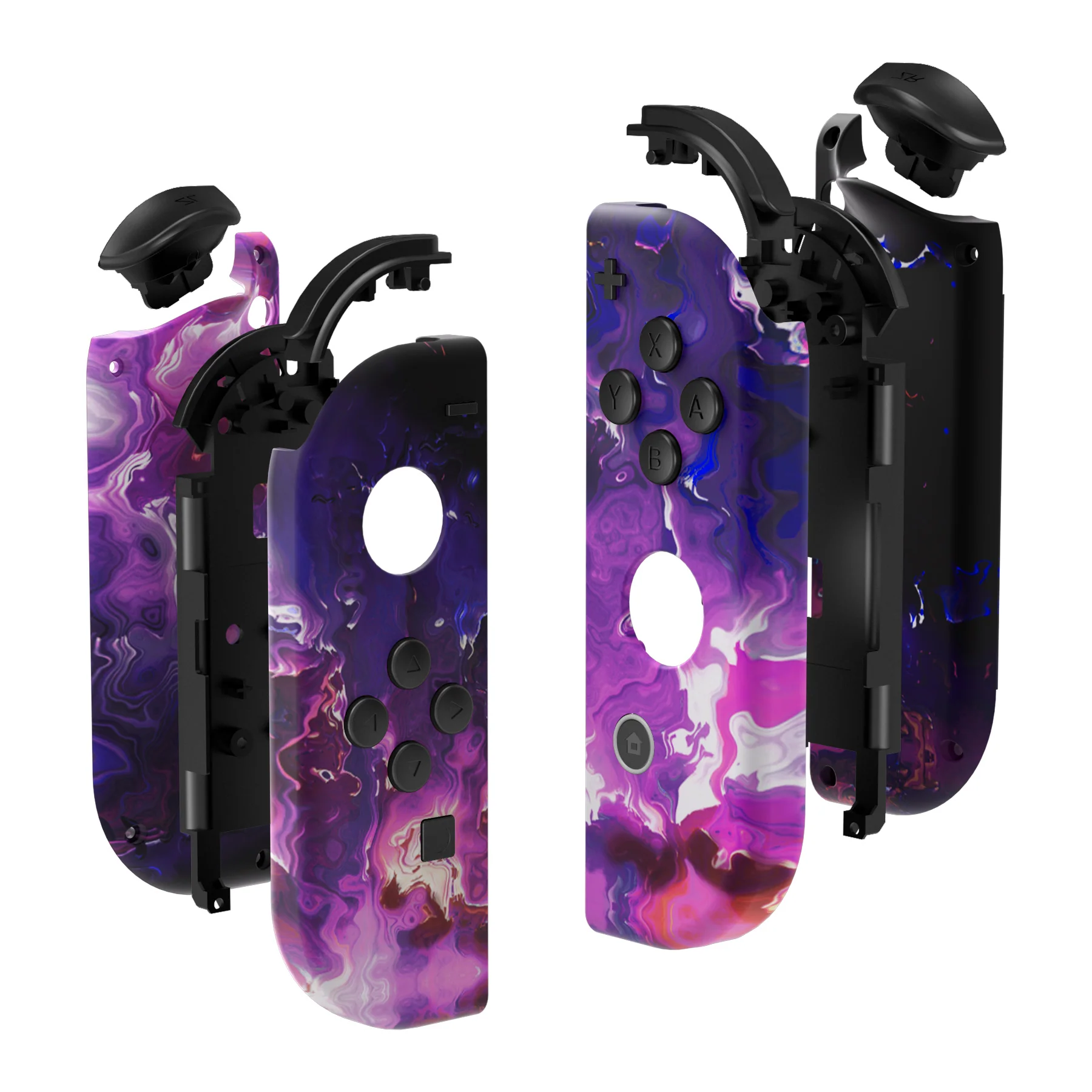 eXtremeRate Replacement Full Set Shell Case with Buttons for Joycon of NS Switch - Surreal Lava - Image 10