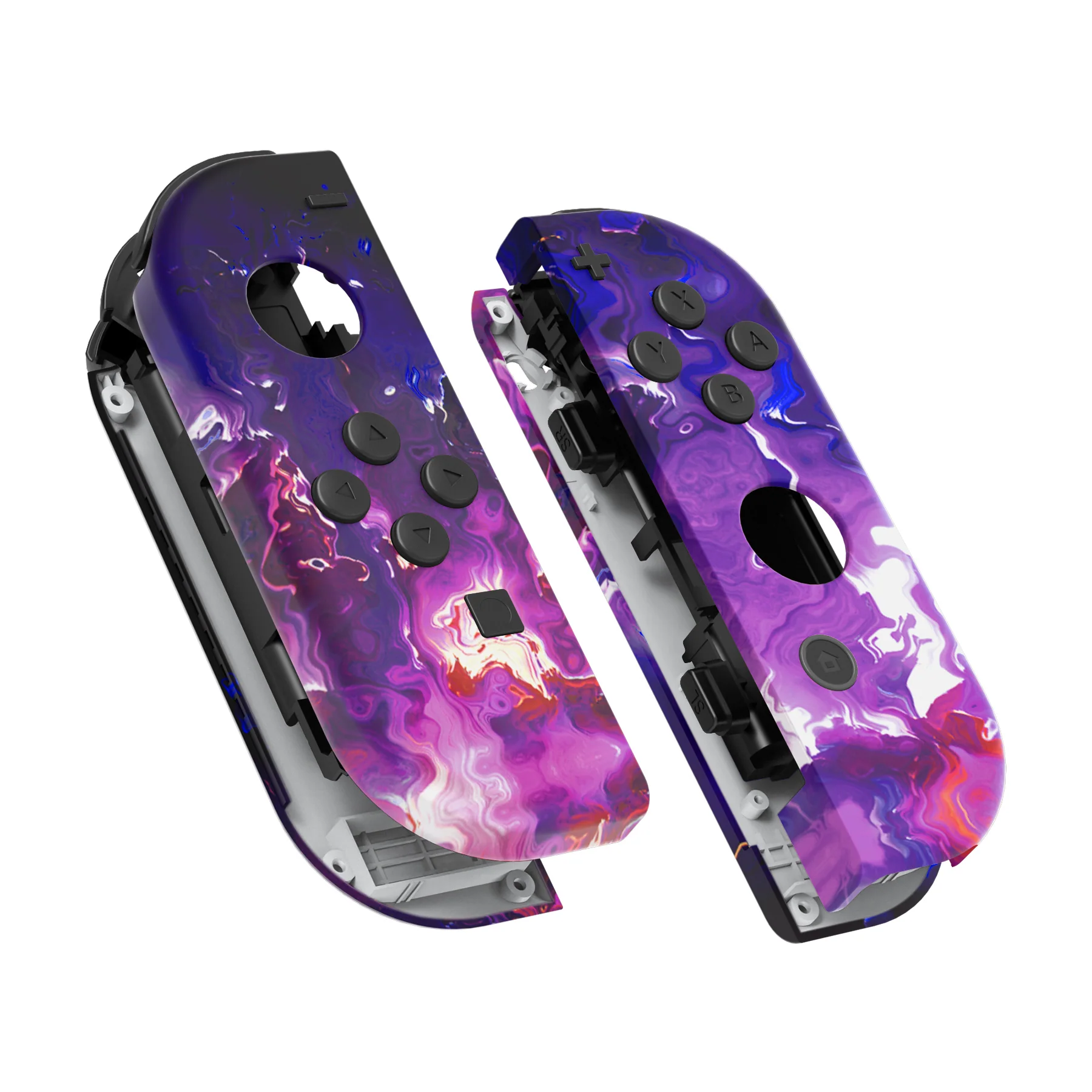 eXtremeRate Replacement Full Set Shell Case with Buttons for Joycon of NS Switch - Surreal Lava - Image 11