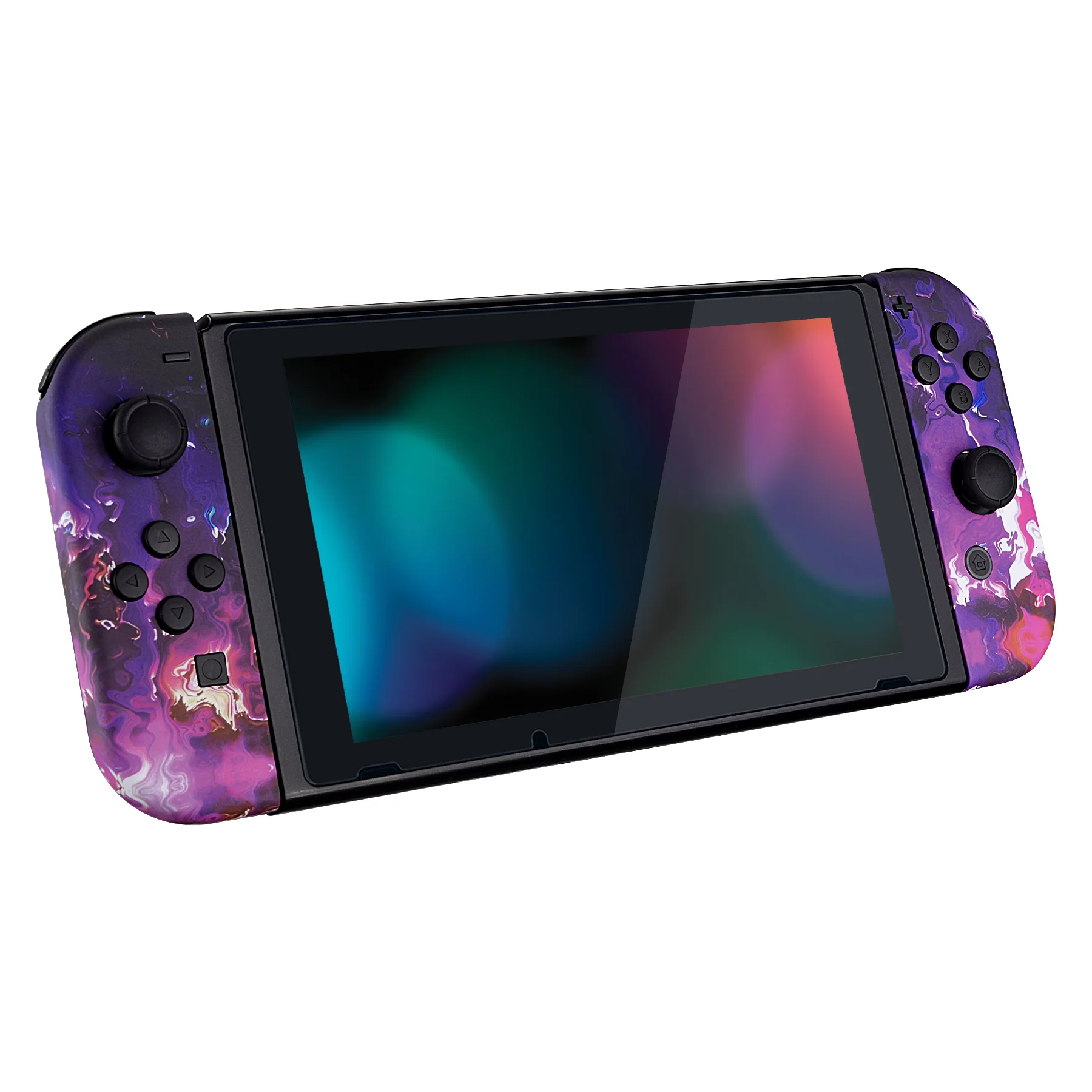 eXtremeRate Replacement Full Set Shell Case with Buttons for Joycon of NS Switch - Surreal Lava - Image 6