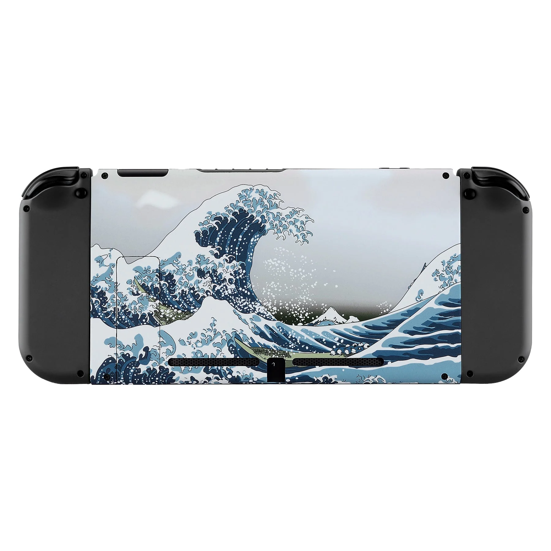 eXtremeRate Replacement Back Plate with Kickstand for Nintendo Switch Console - The Great Wave - Image 2