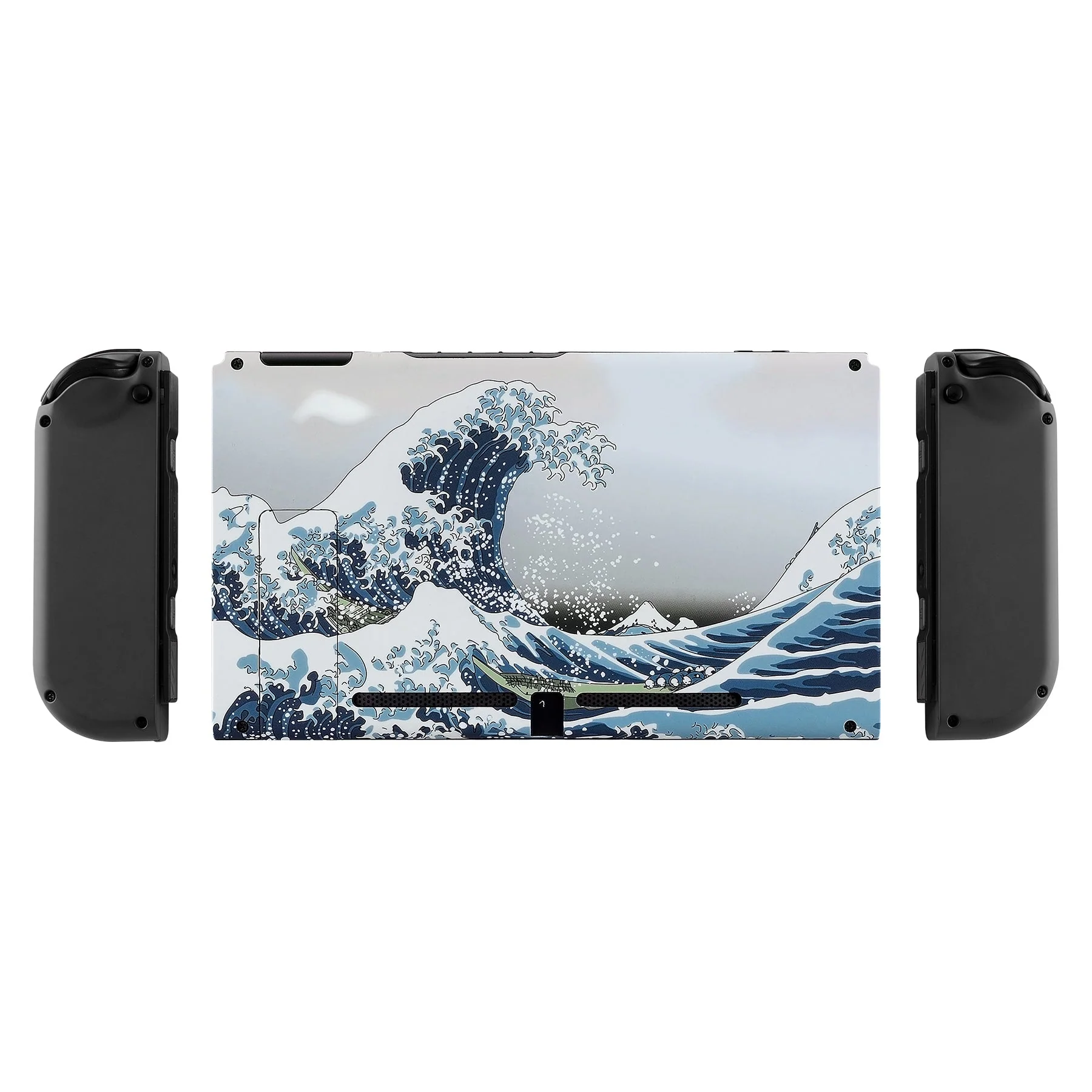 eXtremeRate Replacement Back Plate with Kickstand for Nintendo Switch Console - The Great Wave - Image 3