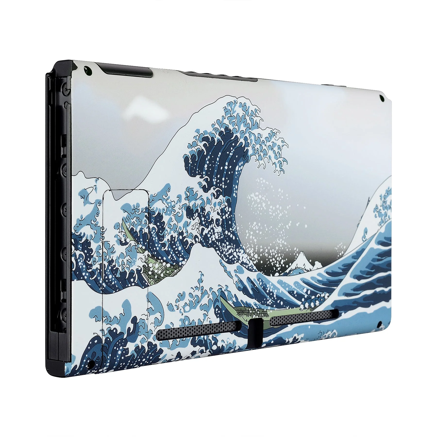 eXtremeRate Replacement Back Plate with Kickstand for Nintendo Switch Console - The Great Wave - Image 5