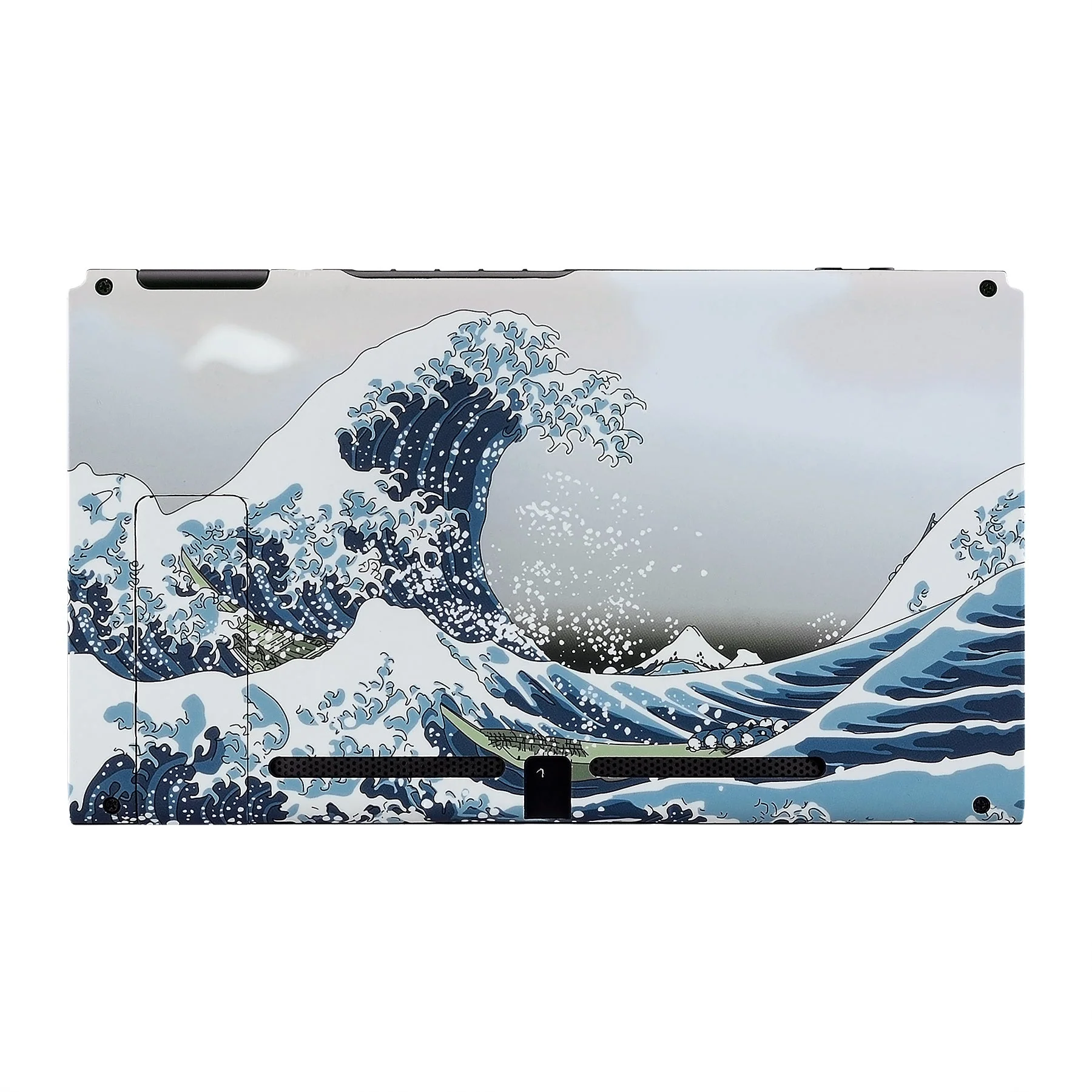 eXtremeRate Replacement Back Plate with Kickstand for Nintendo Switch Console - The Great Wave - Image 6