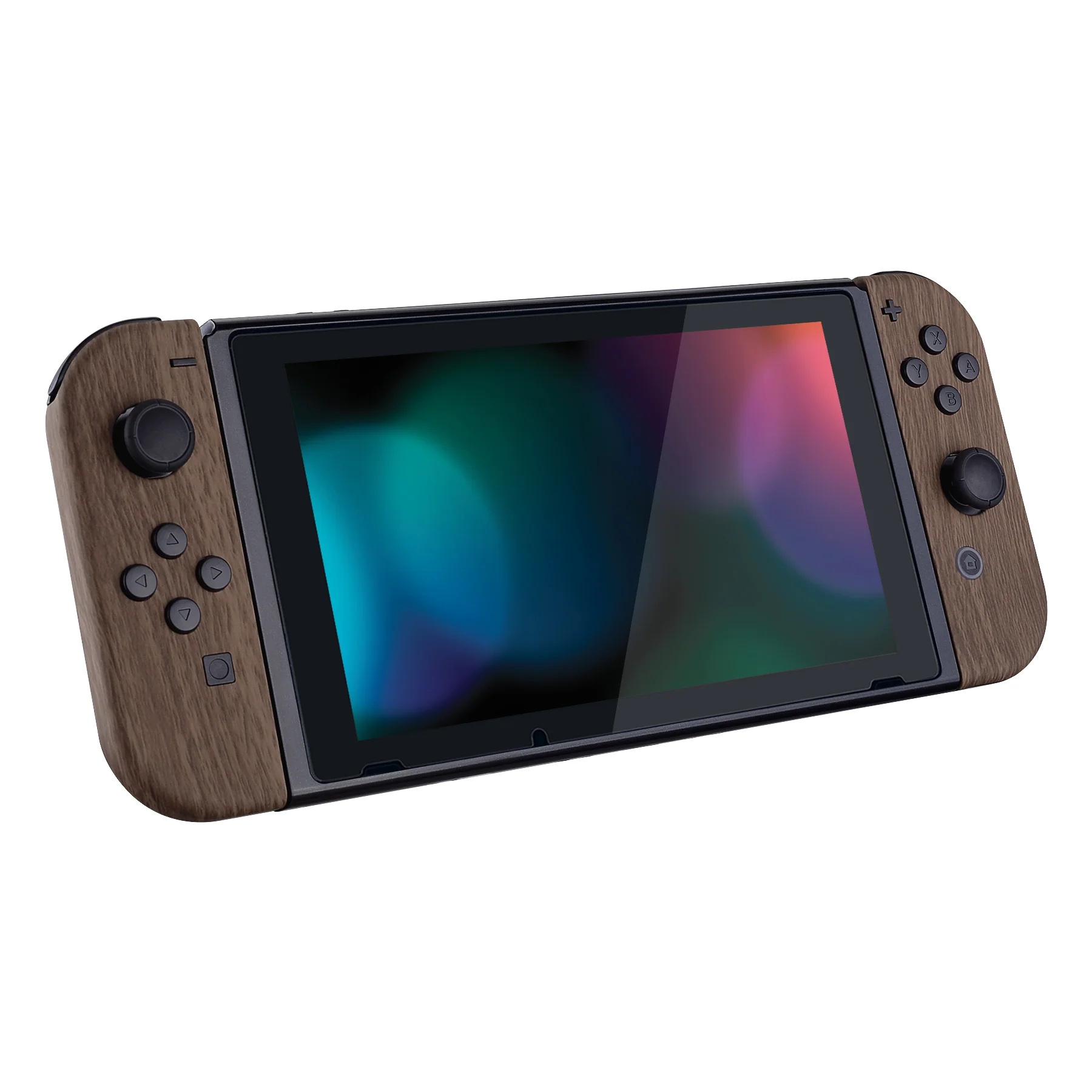eXtremeRate Replacement Full Set Shell Case with Buttons for Joycon of NS Switch - Wood Grain - Image 6