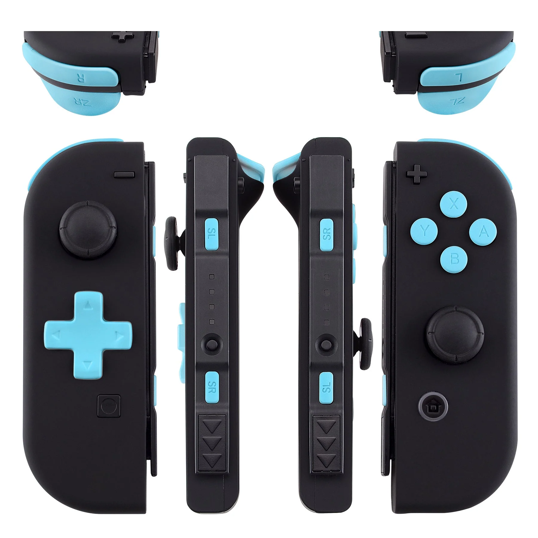 eXtremeRate Dpad Version Replacement Full Set Buttons for Joycon of Switch (D-pad ONLY Fits for eXtremeRate D-pad Shell for Joycon) - Heaven Blue - Image 3