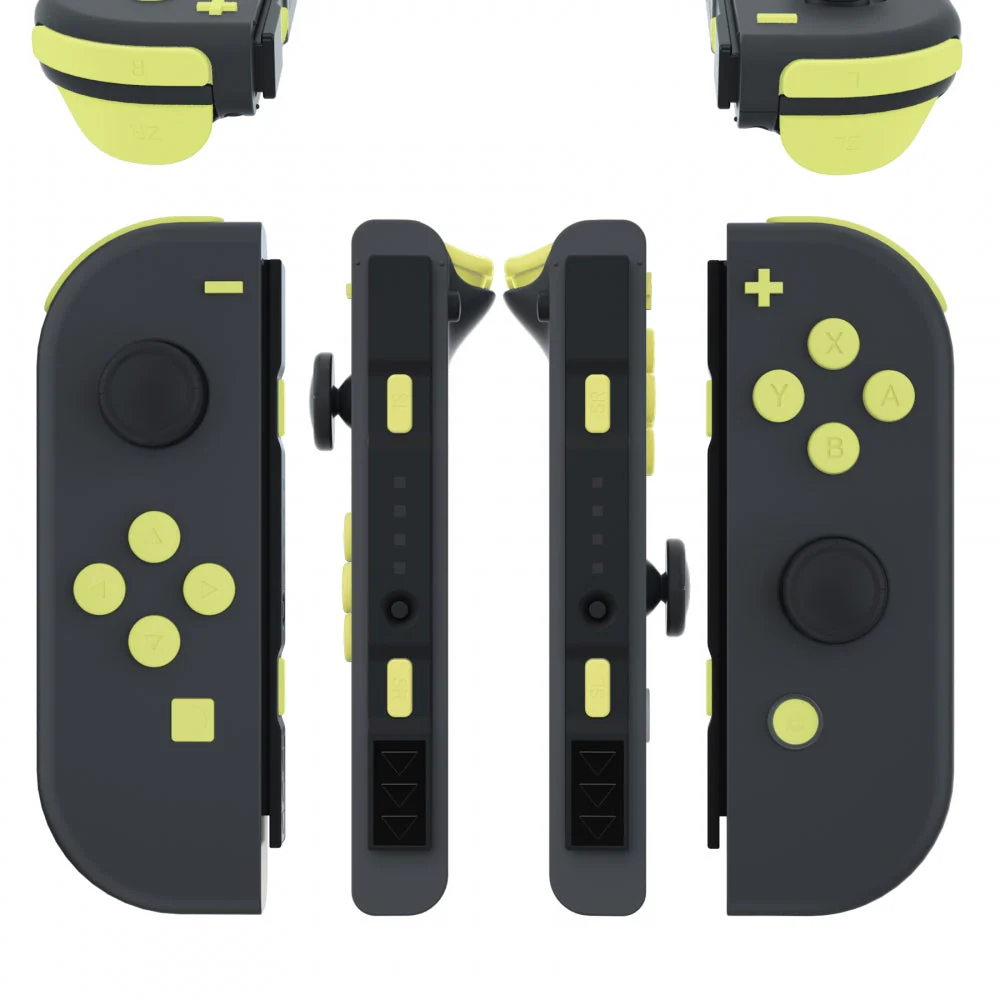 eXtremeRate Replacement Full Set Buttons for Joycon of NS Switch - Lemon Yellow - Image 3