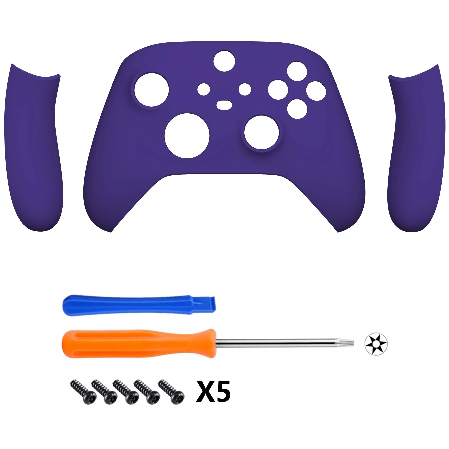 eXtremeRate Replacement Front Housing Shells with Side Rails Panels for Xbox Series X & S Controller - Purple - Image 2