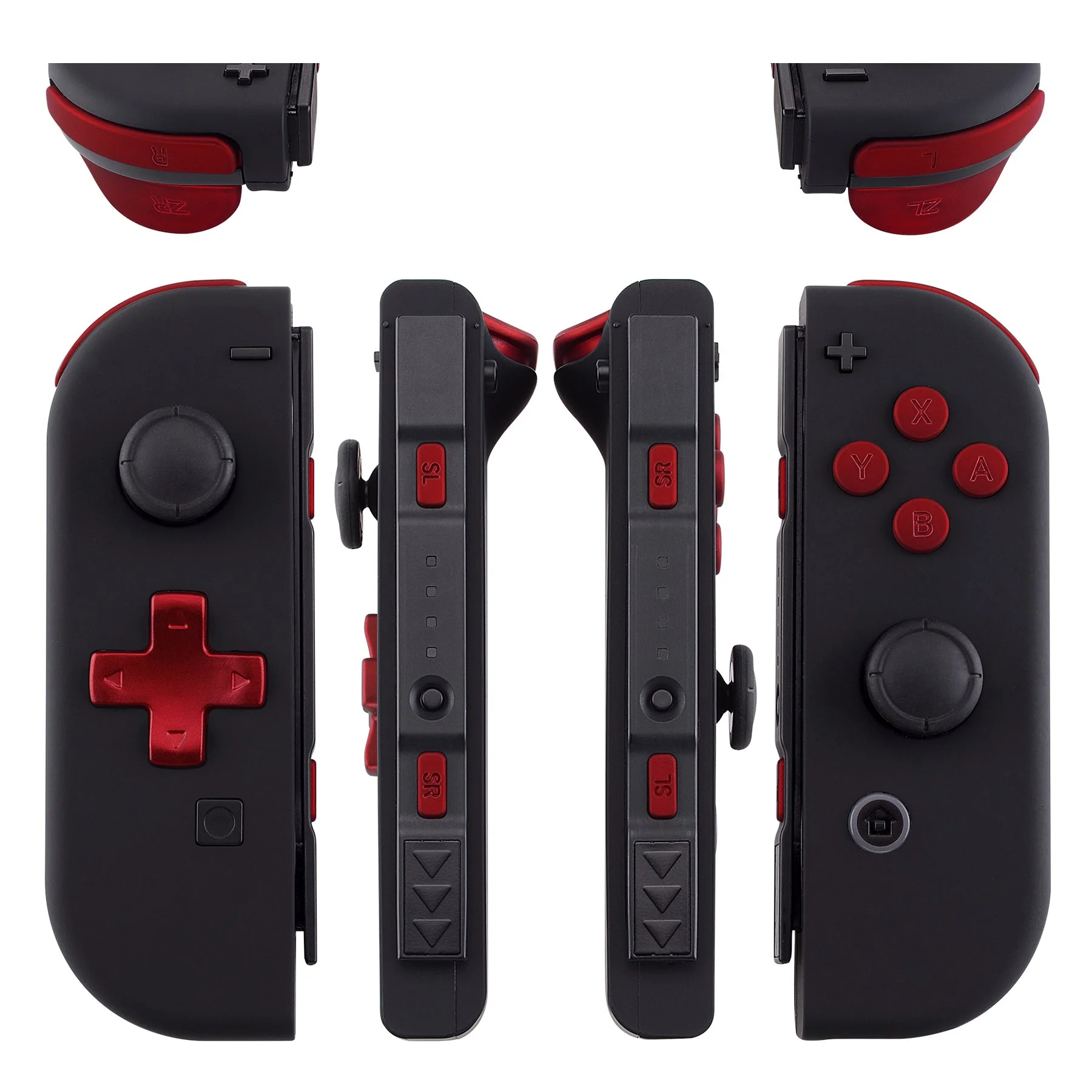 eXtremeRate Dpad Version Replacement Full Set Buttons for Joycon of Switch (D-pad ONLY Fits for eXtremeRate D-pad Shell for Joycon) - Scarlet Red - Image 3