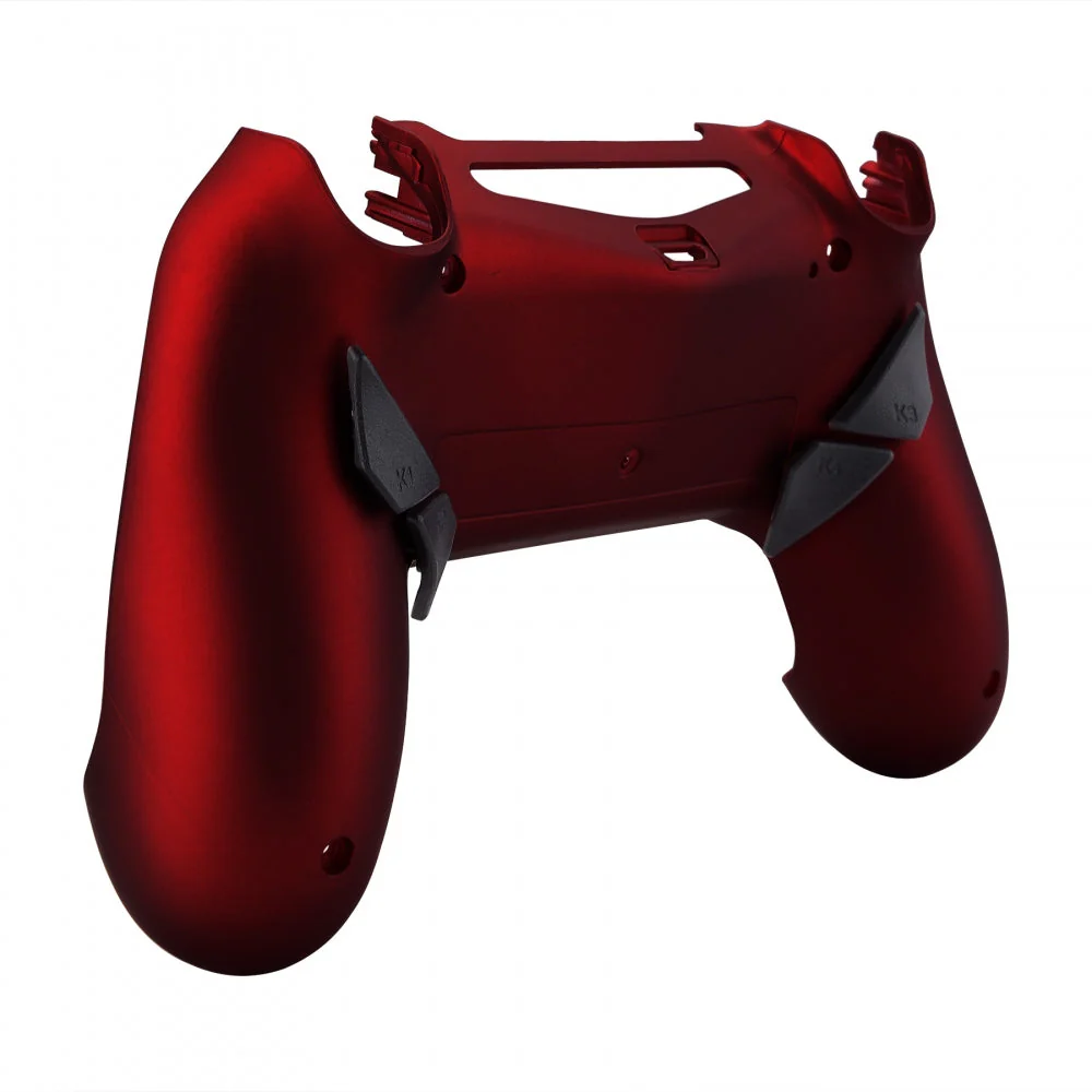 eXtremeRate Dawn Remappable Remap Kit with Redesigned Back Shell & 4 Back Buttons for PS4 Controller JDM 040/050/055 - Scarlet Red - Image 8