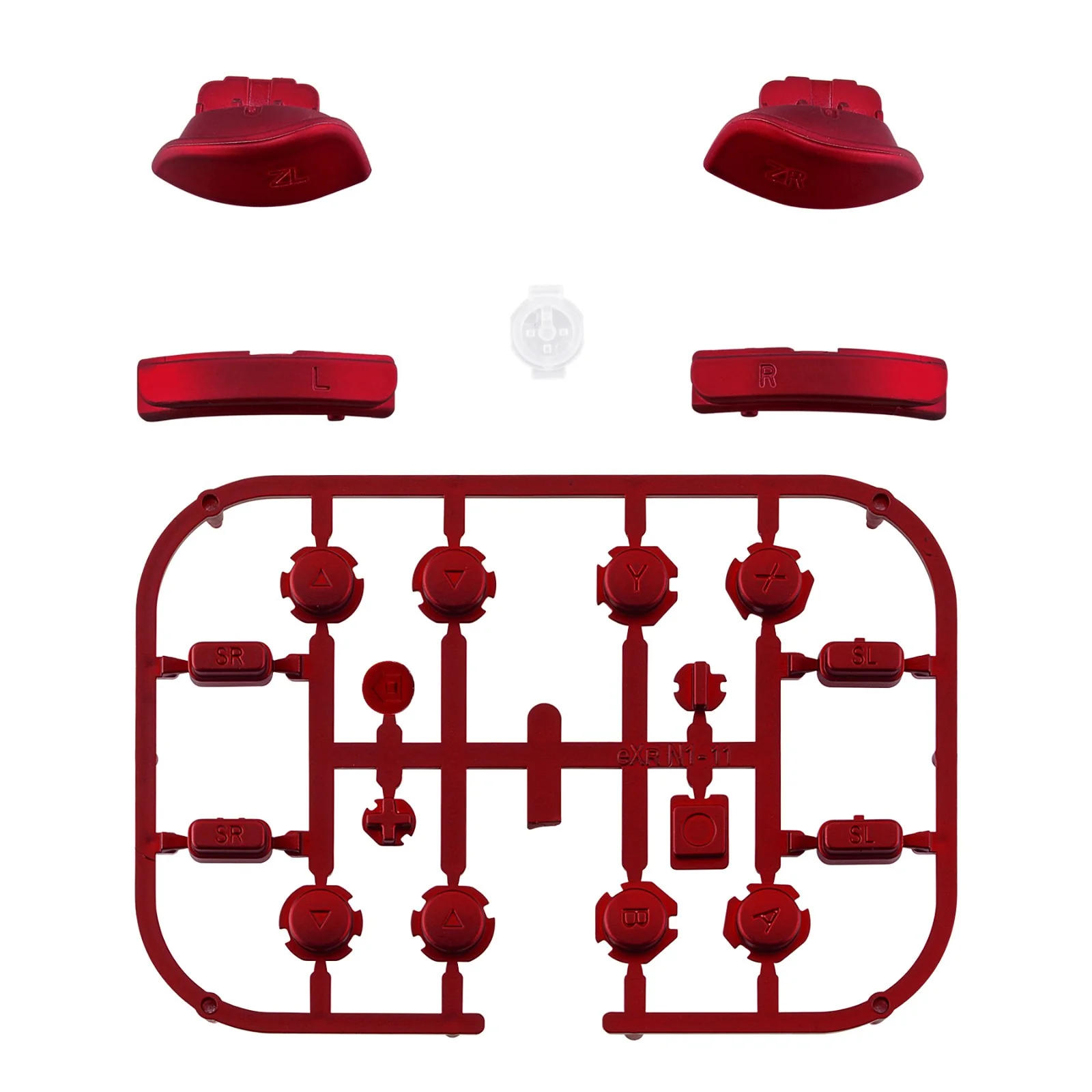 eXtremeRate Replacement Full Set Buttons for Joycon of NS Switch - Scarlet Red - Image 2