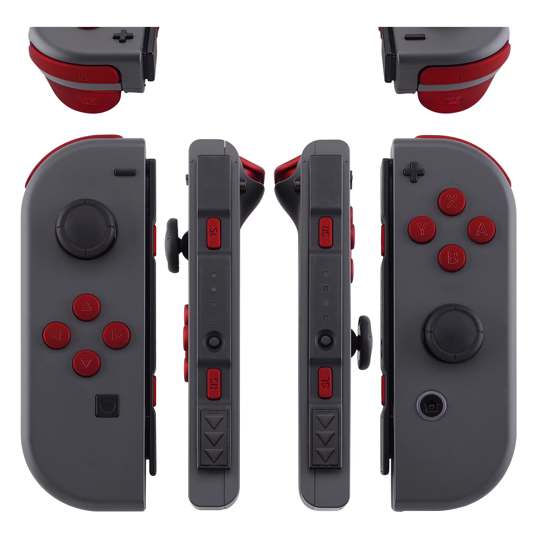 eXtremeRate Replacement Full Set Buttons for Joycon of NS Switch - Scarlet Red - Image 3