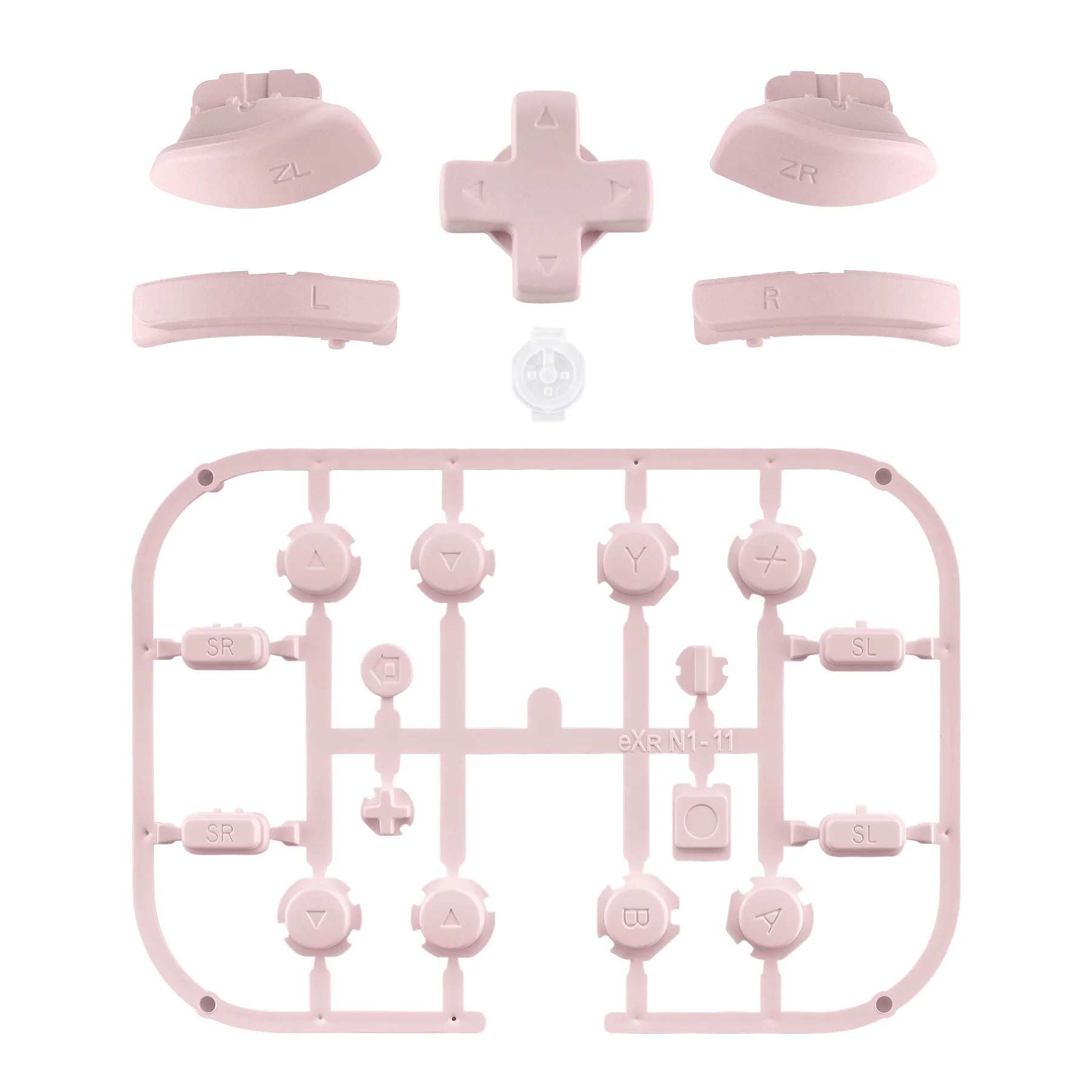 eXtremeRate Dpad Version Replacement Full Set Buttons for Joycon of Switch (D-pad ONLY Fits for eXtremeRate D-pad Shell for Joycon) - Cherry Blossoms Pink - Image 2