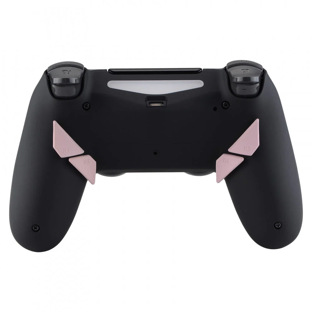 eXtremeRate Replacement Ergonomic Back Buttons K1 K2 K3 K4 Paddles for PS4 Controller Dawn Remap Kit - Cherry Blossoms Pink - Image 6