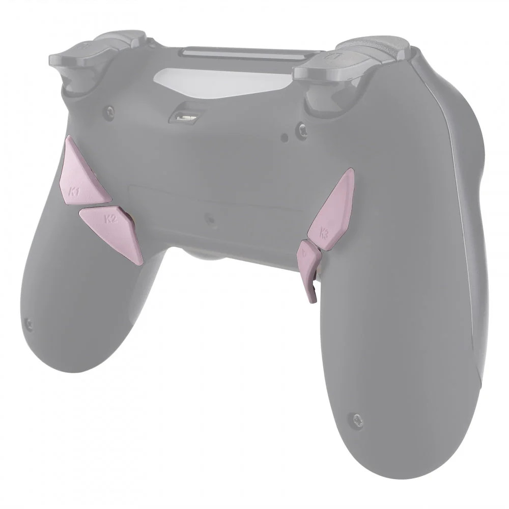 eXtremeRate Replacement Ergonomic Back Buttons K1 K2 K3 K4 Paddles for PS4 Controller Dawn Remap Kit - Cherry Blossoms Pink - Image 7