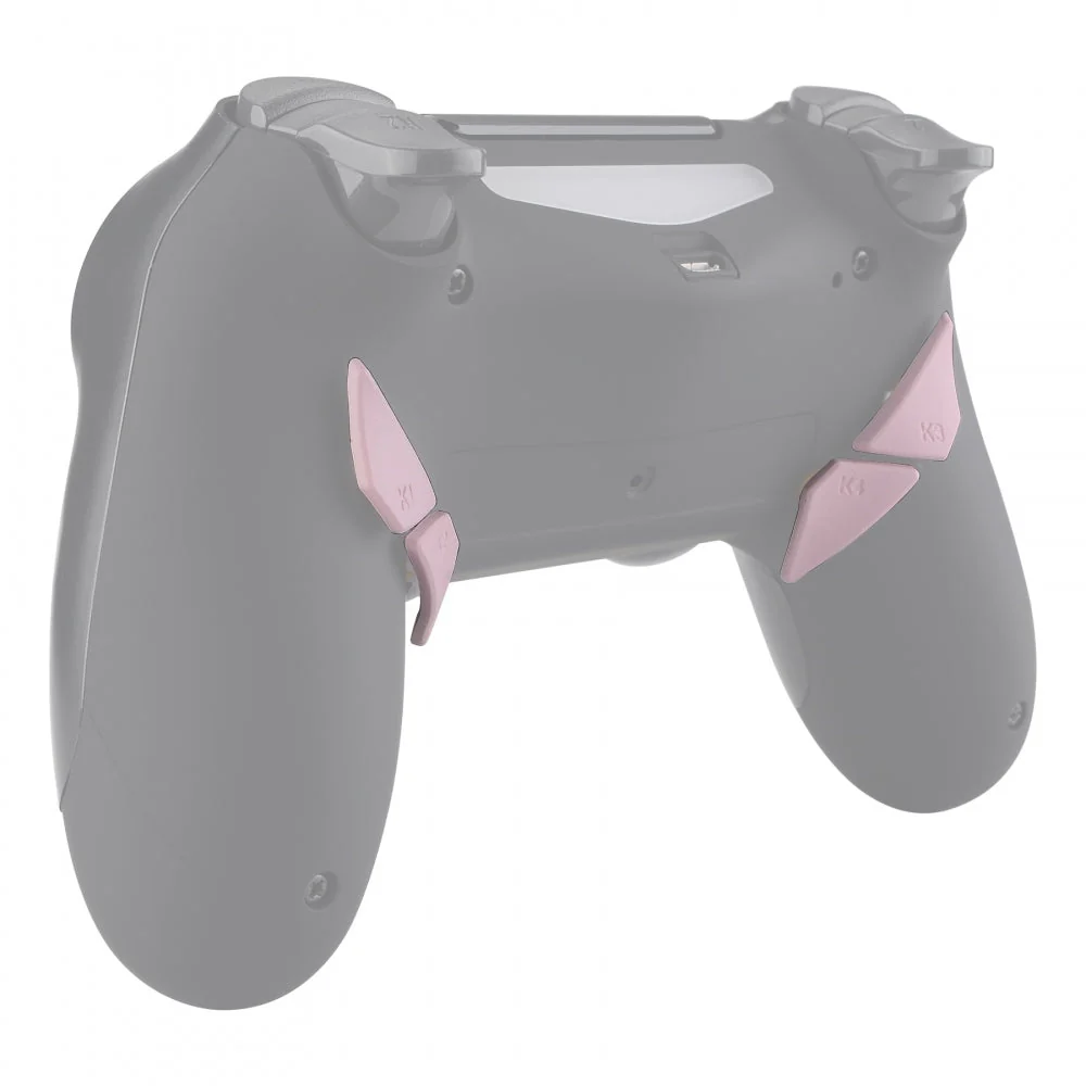 eXtremeRate Replacement Ergonomic Back Buttons K1 K2 K3 K4 Paddles for PS4 Controller Dawn Remap Kit - Cherry Blossoms Pink - Image 8