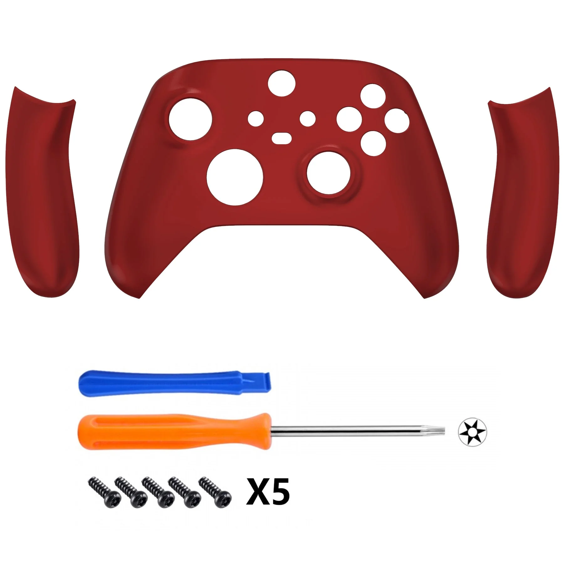 eXtremeRate Replacement Front Housing Shells with Side Rails Panels for Xbox Series X & S Controller - Scarlet Red - Image 2