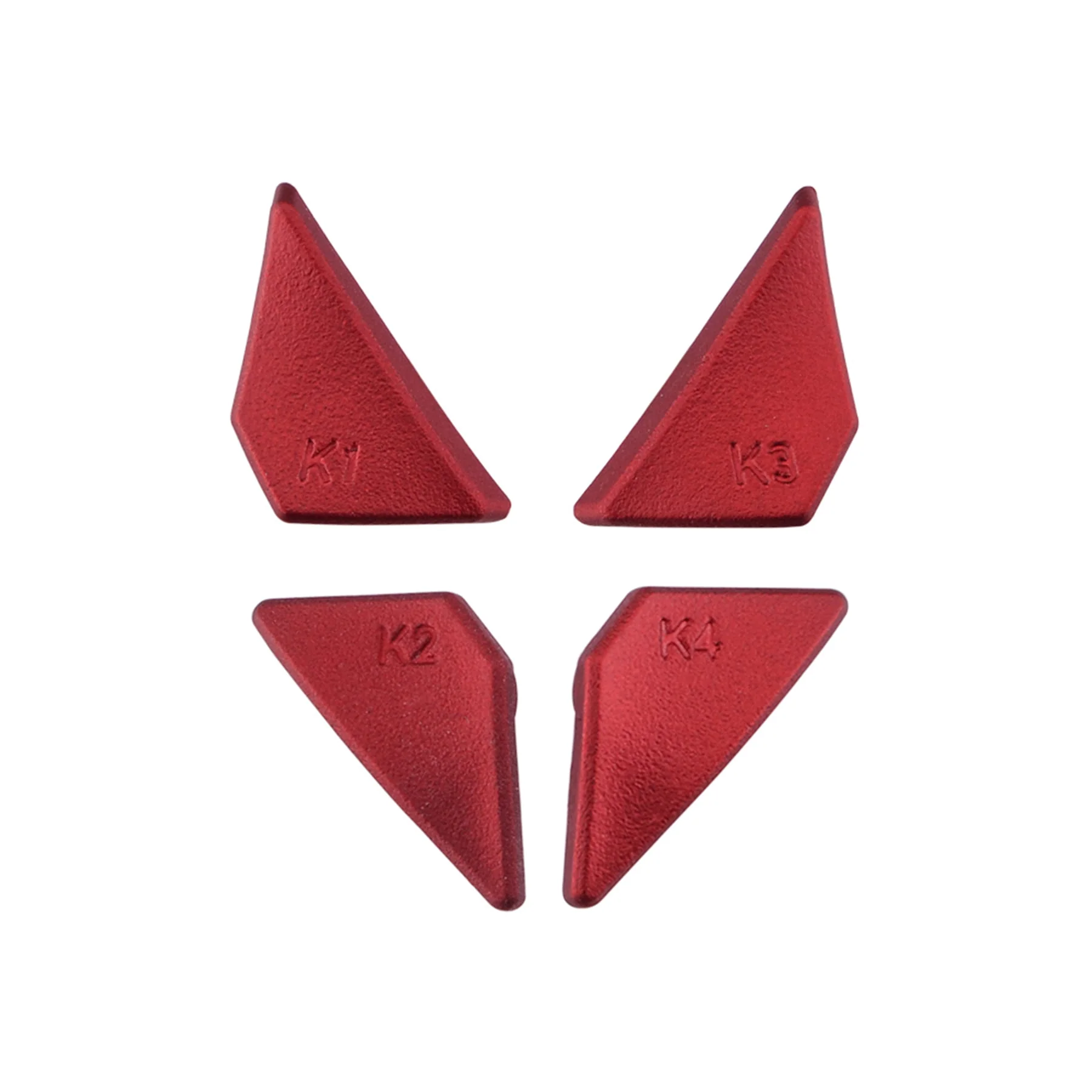 eXtremeRate Replacement Ergonomic Back Buttons K1 K2 K3 K4 Paddles for PS4 Controller Dawn Remap Kit - Scarlet Red - Image 7