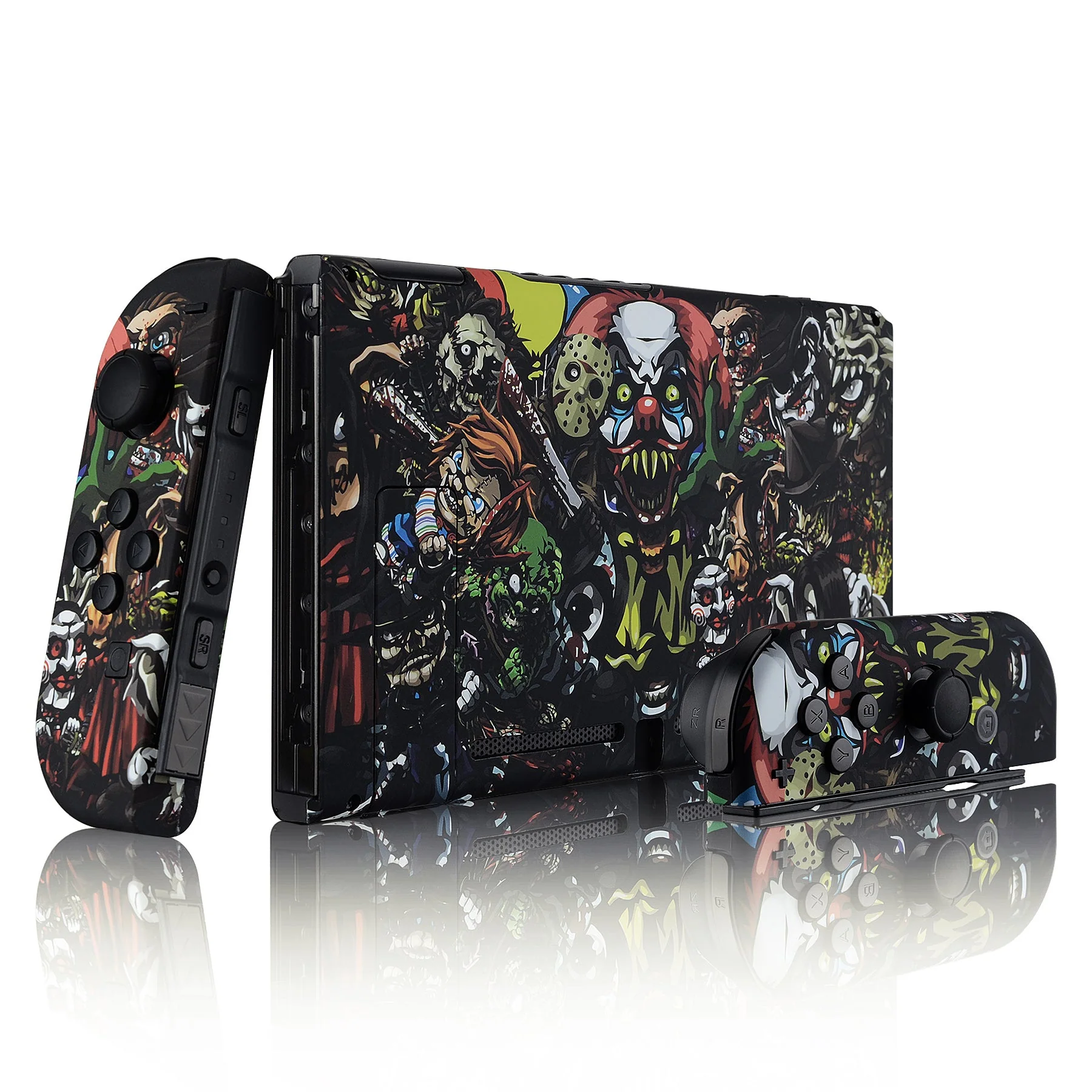 eXtremeRate Replacement Full Set Shells with Buttons for Nintendo Switch - Scary Party - Image 3
