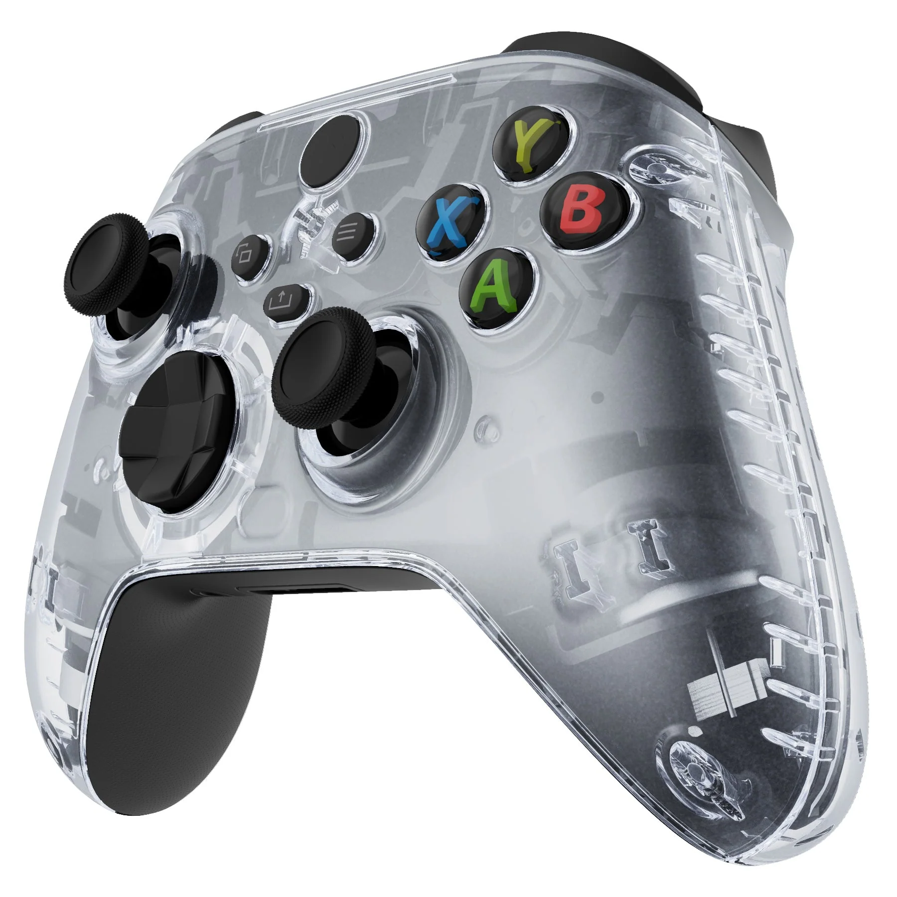 eXtremeRate Replacement Front Housing Shells with Side Rails Panels for Xbox Series X & S Controller - Transparent Clear - Image 6