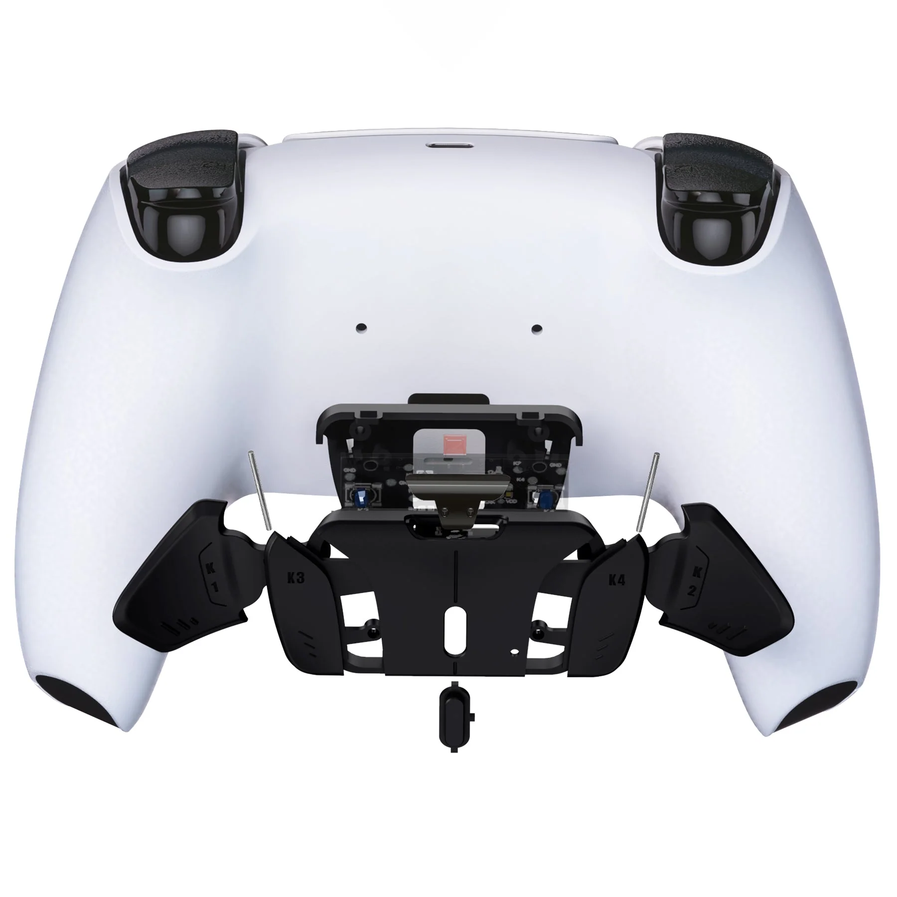 eXtremeRate Replacement Redesigned K1 K2 K3 K4 Back Buttons Housing Shell for eXtremeRate RISE4 Remap Kit, Compatible with PS5 Controller - Solid Black - Image 5