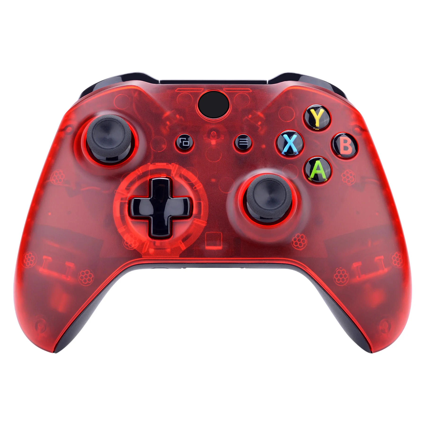 eXtremeRate Replacement Front Housing Shell for Xbox One X & S Controller (Model 1708) - Solid Clear Red - Image 2