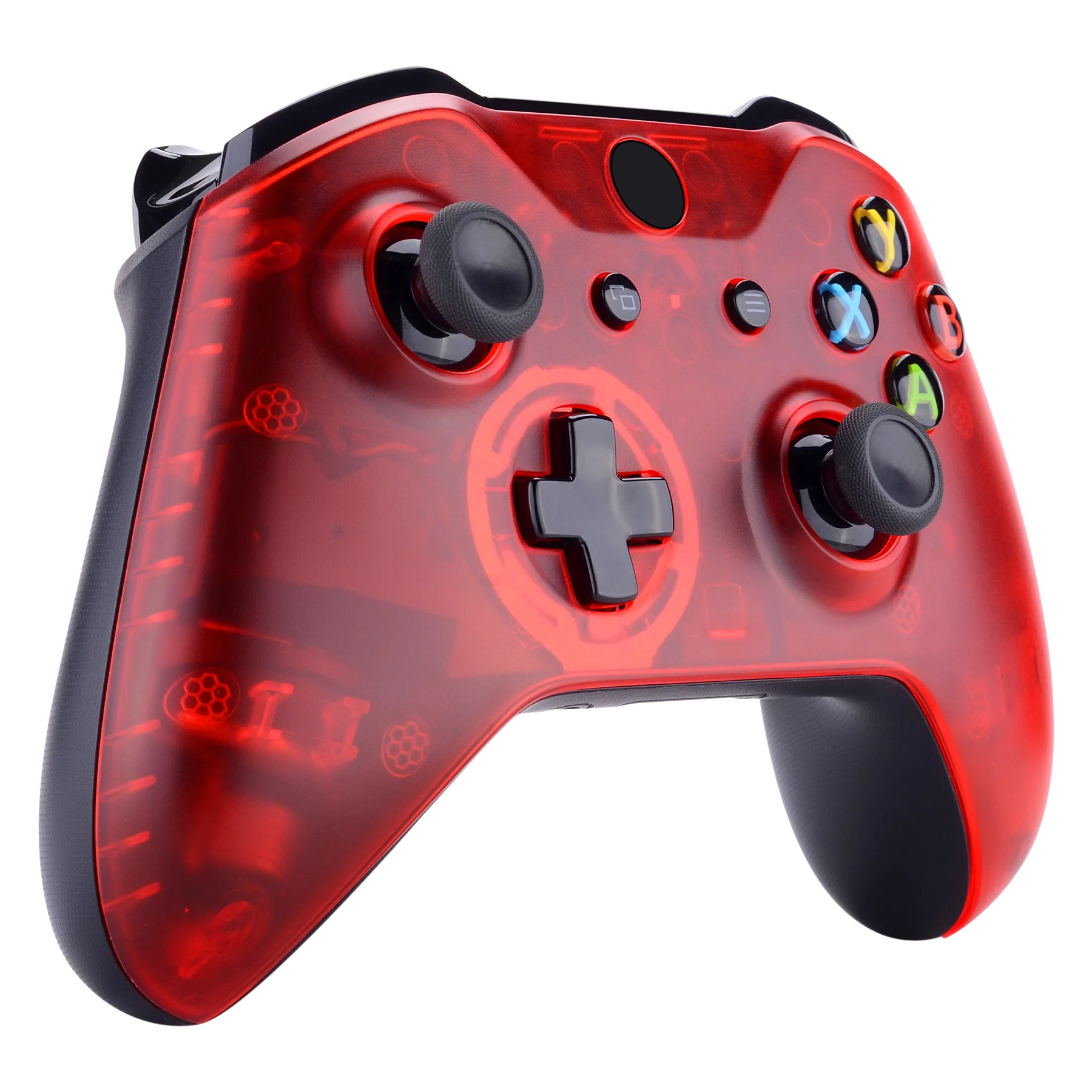 eXtremeRate Replacement Front Housing Shell for Xbox One X & S Controller (Model 1708) - Solid Clear Red - Image 5