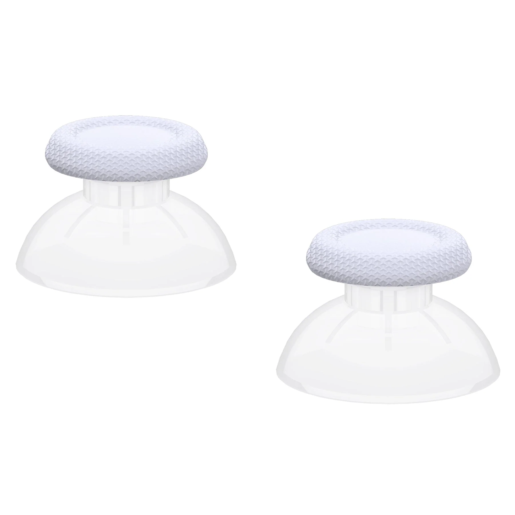 eXtremeRate Replacement Dual-Color Thumbsticks Analog Stick Joystick Compatible with PS5 & PS4 All Model Controller - Solid White & Clear - Image 5
