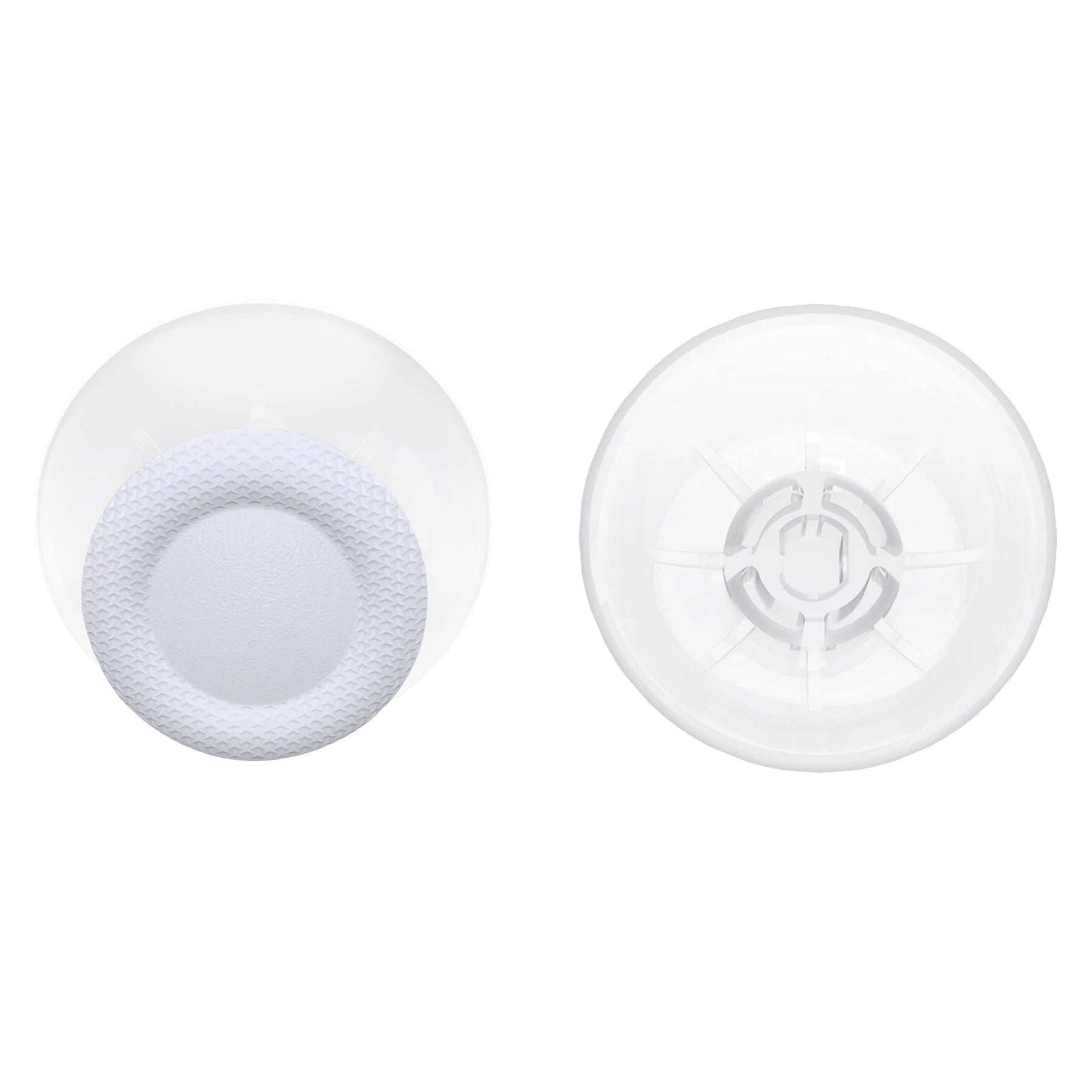 eXtremeRate Replacement Dual-Color Thumbsticks Analog Stick Joystick Compatible with PS5 & PS4 All Model Controller - Solid White & Clear - Image 6