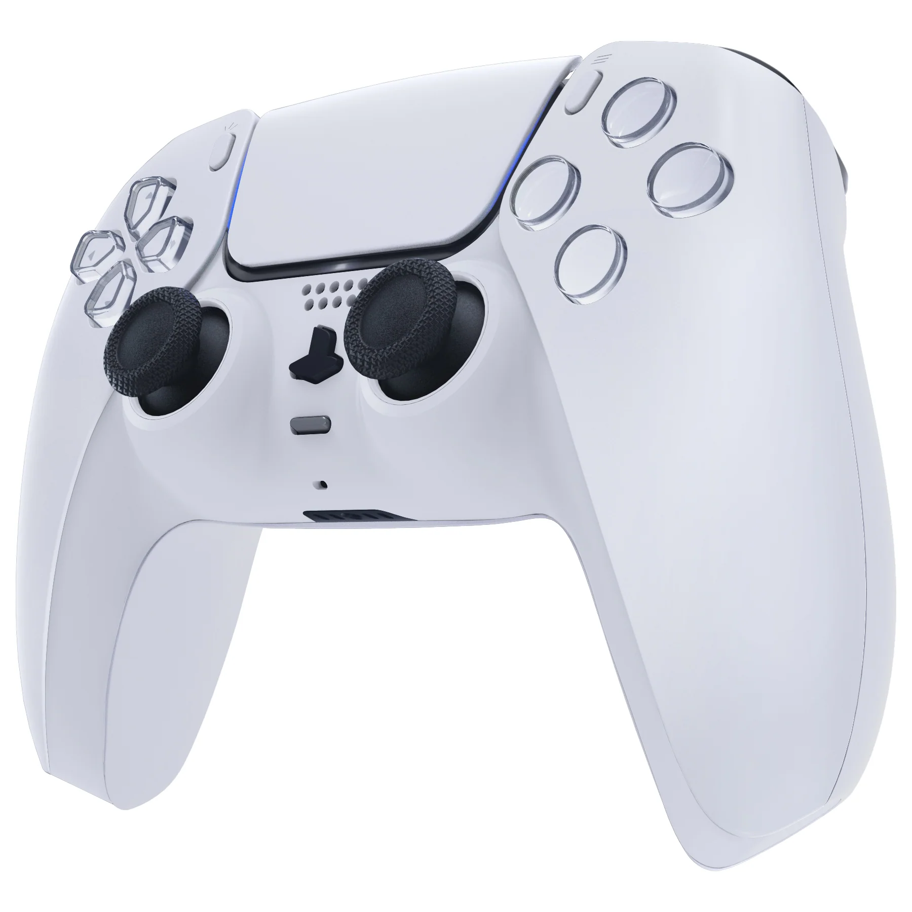 eXtremeRate Replacement Decorative Trim Shell with Accent Rings Compatible with PS5 Controller BDM-010/020/030/040/050 - Solid White - Image 4