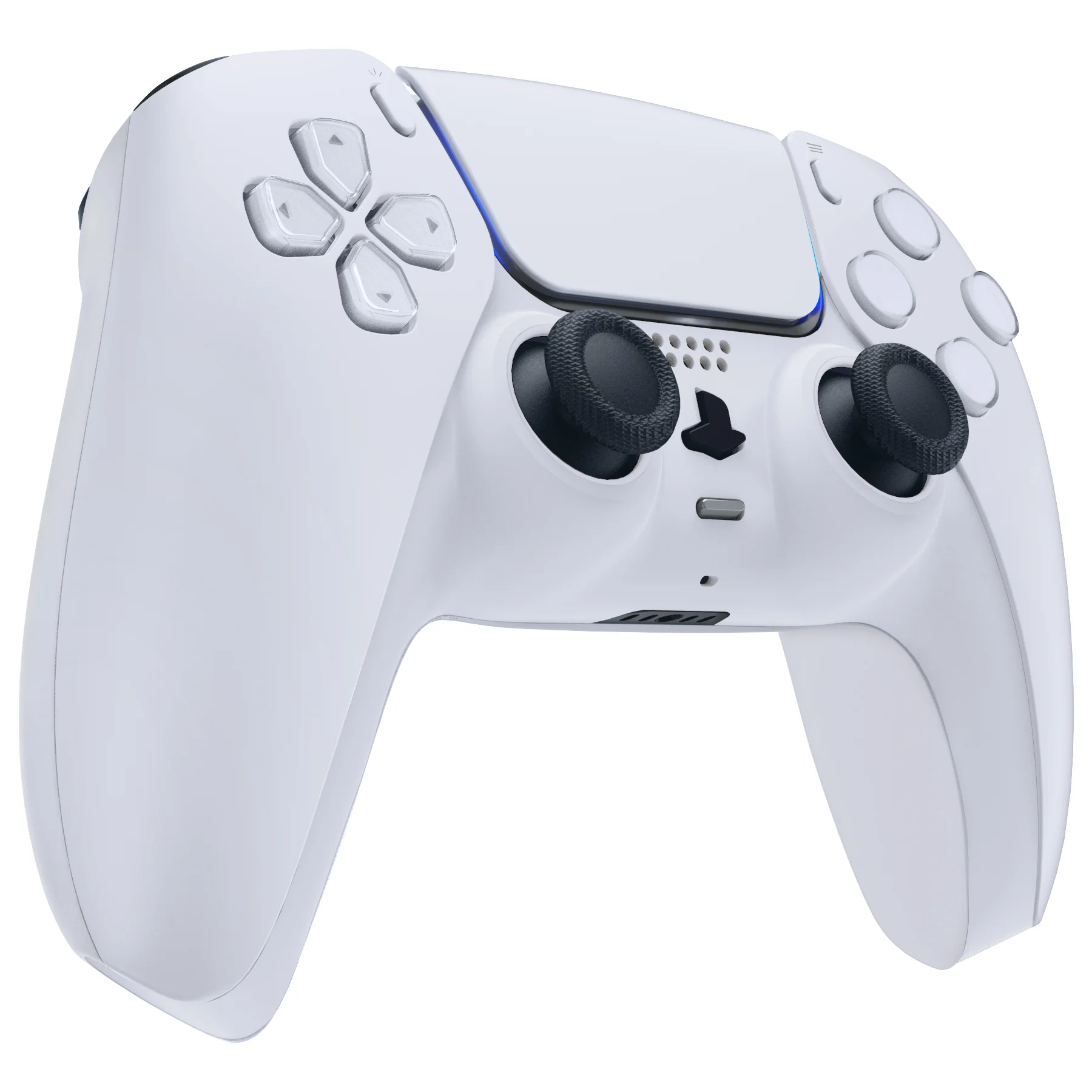 eXtremeRate Replacement Decorative Trim Shell with Accent Rings Compatible with PS5 Controller BDM-010/020/030/040/050 - Solid White - Image 5