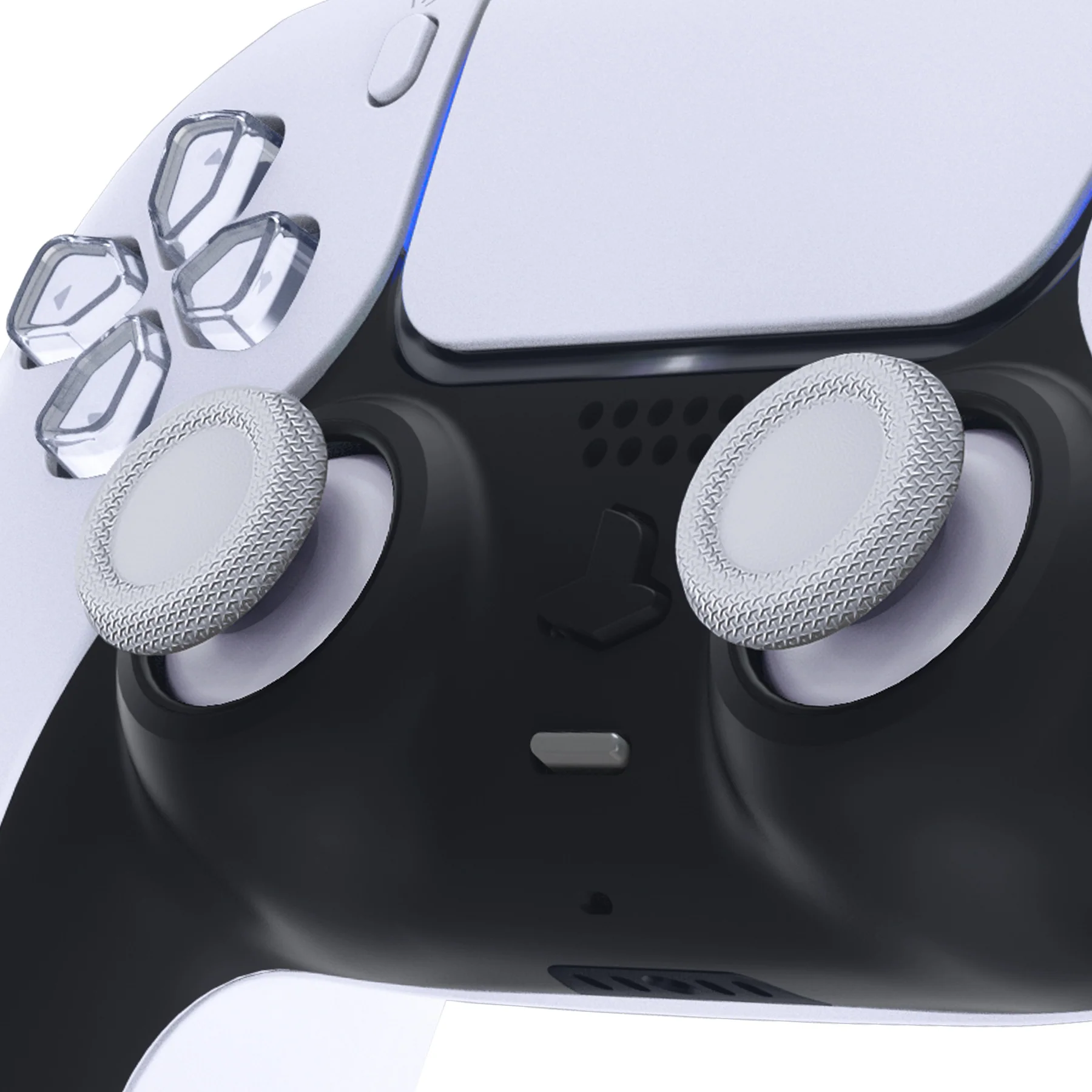 eXtremeRate Replacement Dual-Color Thumbsticks Analog Stick Joystick Compatible with PS5 & PS4 All Model Controller - Solid White & New Hope Gray - Image 2