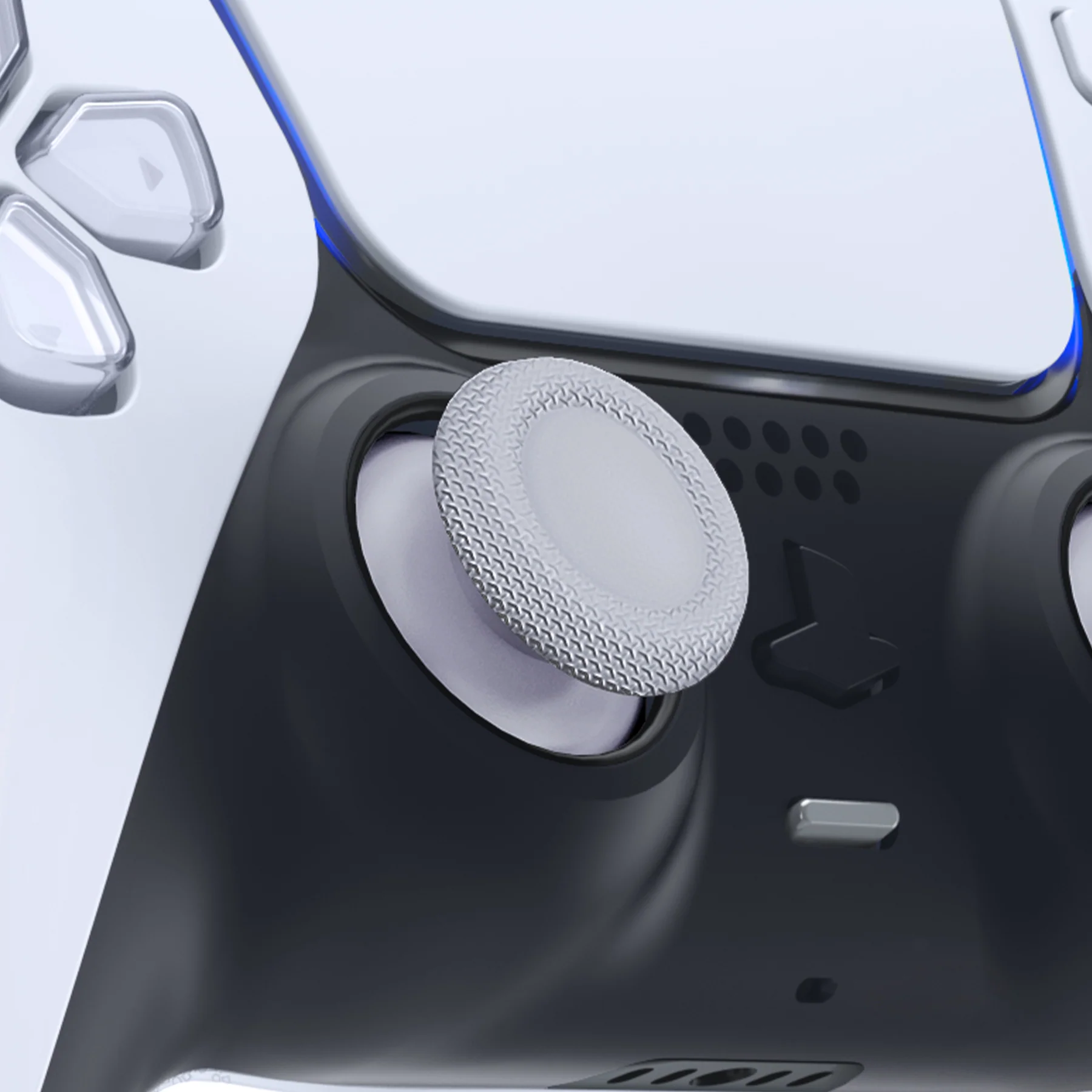 eXtremeRate Replacement Dual-Color Thumbsticks Analog Stick Joystick Compatible with PS5 & PS4 All Model Controller - Solid White & New Hope Gray - Image 3