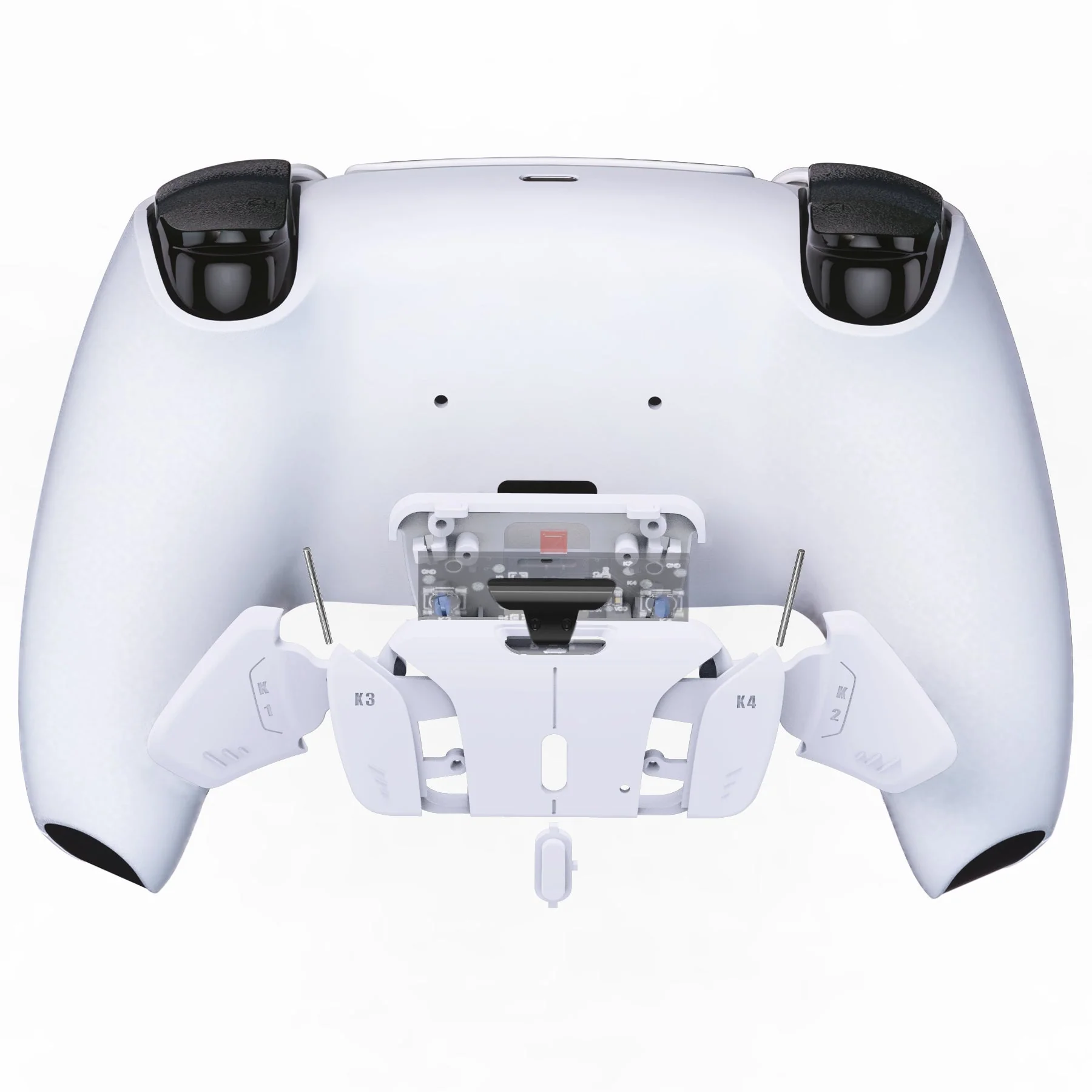eXtremeRate Replacement Redesigned K1 K2 K3 K4 Back Buttons Housing Shell for eXtremeRate RISE4 Remap Kit, Compatible with PS5 Controller - Solid White - Image 6