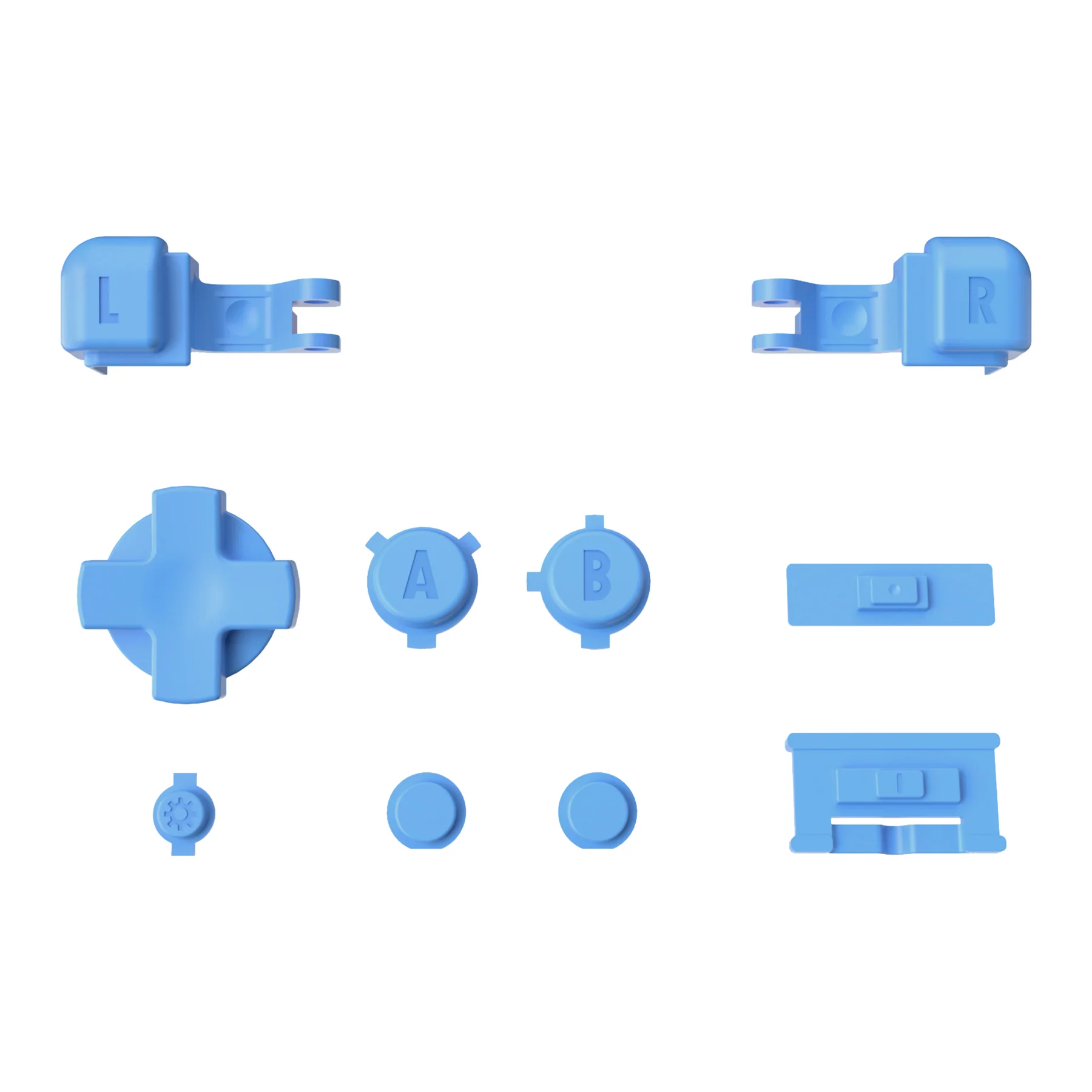 eXtremeRate Custom Replacement Full Set Buttons for Gameboy Advance SP GBA SP Console - Starlight Blue - Image 8