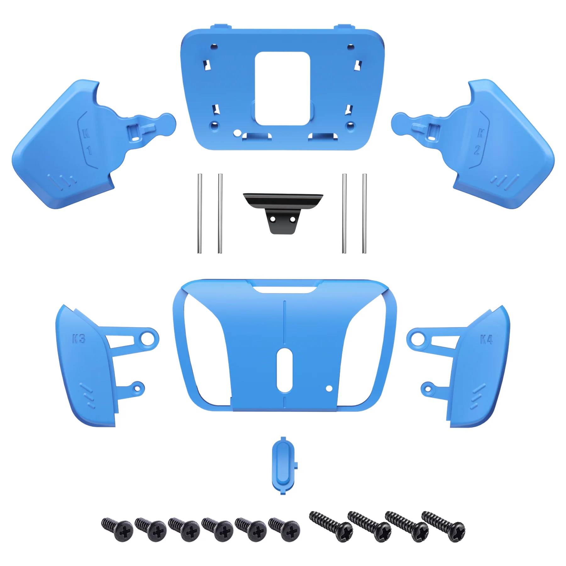 eXtremeRate Replacement Redesigned K1 K2 K3 K4 Back Buttons Housing Shell for eXtremeRate RISE4 Remap Kit, Compatible with PS5 Controller - Starlight Blue - Image 2