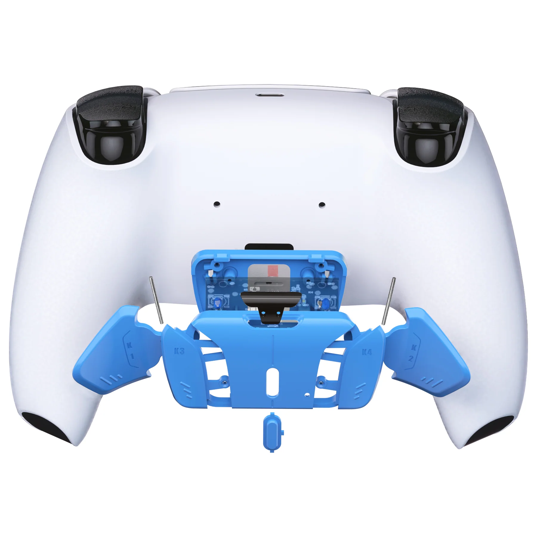 eXtremeRate Replacement Redesigned K1 K2 K3 K4 Back Buttons Housing Shell for eXtremeRate RISE4 Remap Kit, Compatible with PS5 Controller - Starlight Blue - Image 5