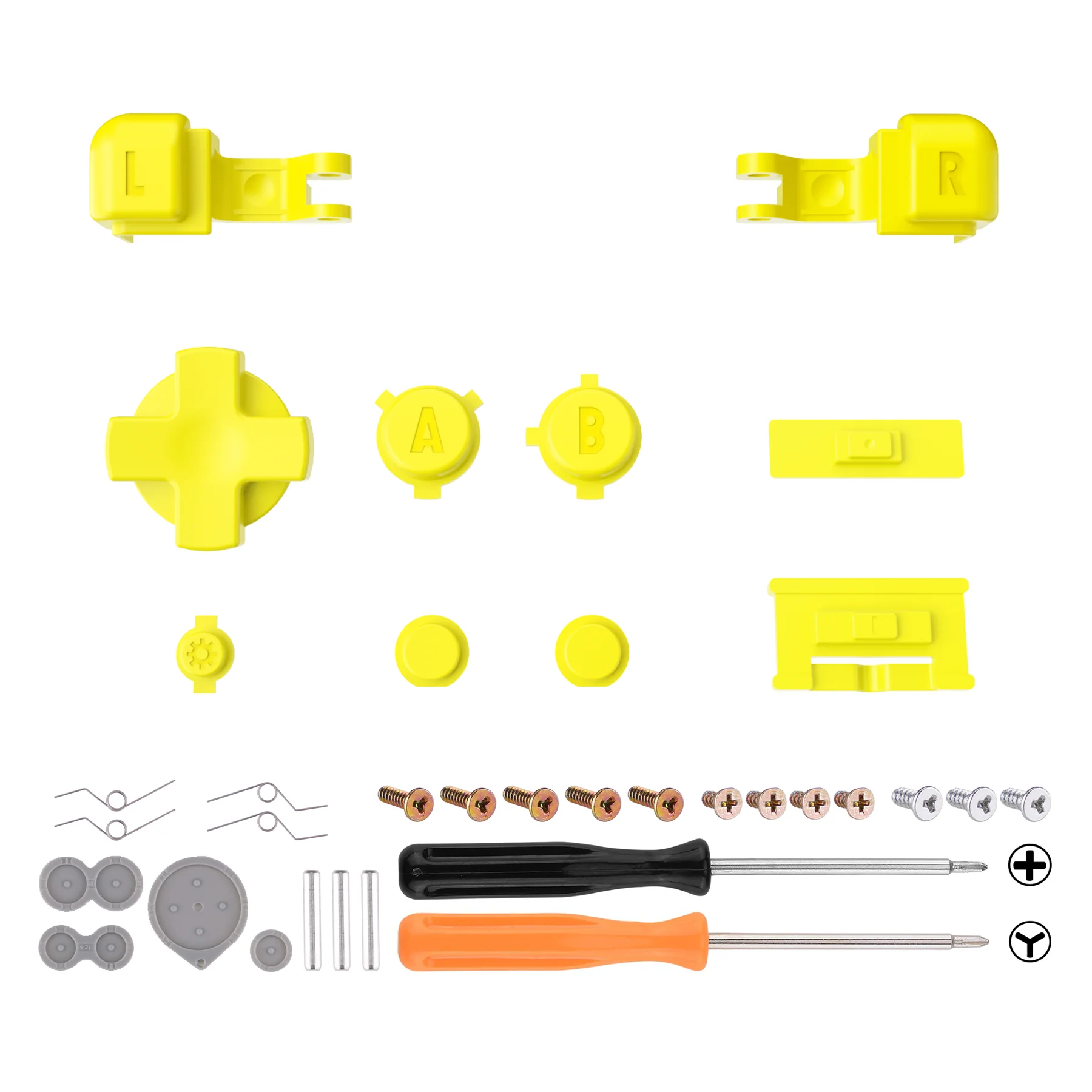 eXtremeRate Custom Replacement Full Set Buttons for Gameboy Advance SP GBA SP Console - Sunflower Yellow - Image 2
