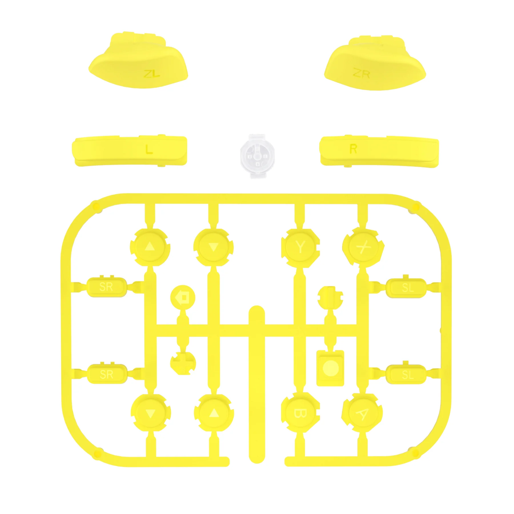 eXtremeRate Replacement Full Set Buttons for Joycon of NS Switch - Sunflower Yellow - Image 2