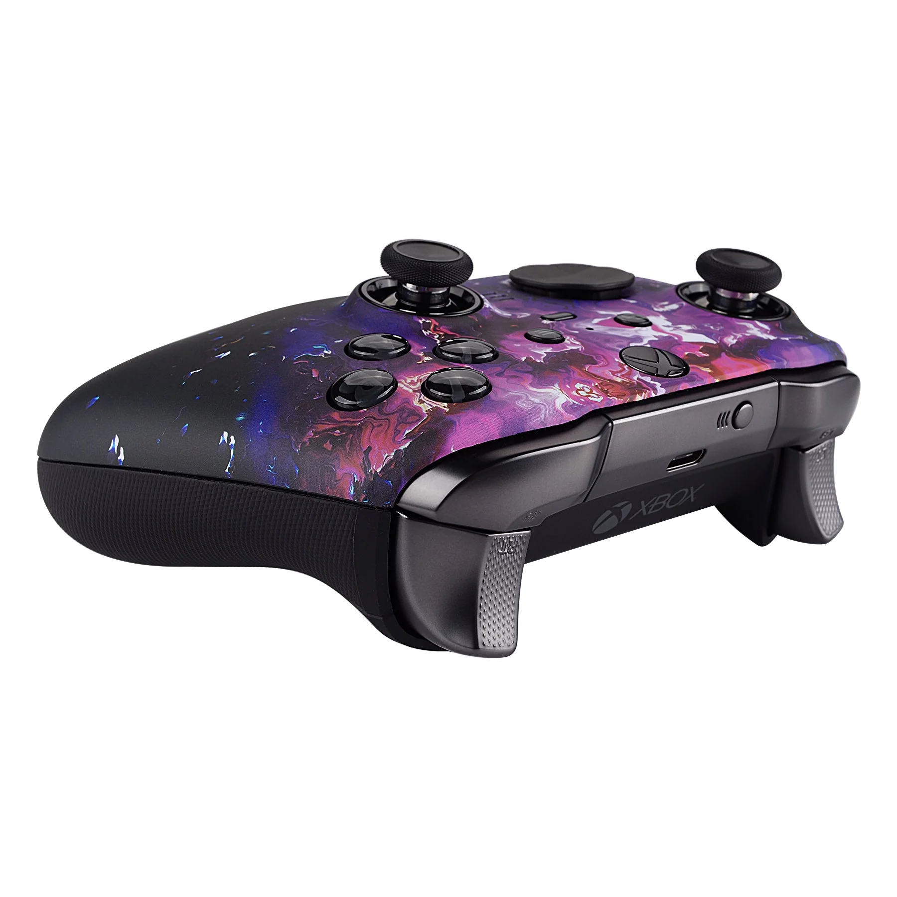 eXtremeRate Replacement Front Housing Shell Case with Accent Rings for Xbox One Elite Series 2 & Elite 2 Core Controller (Model 1797) - Surreal Lava - Image 7